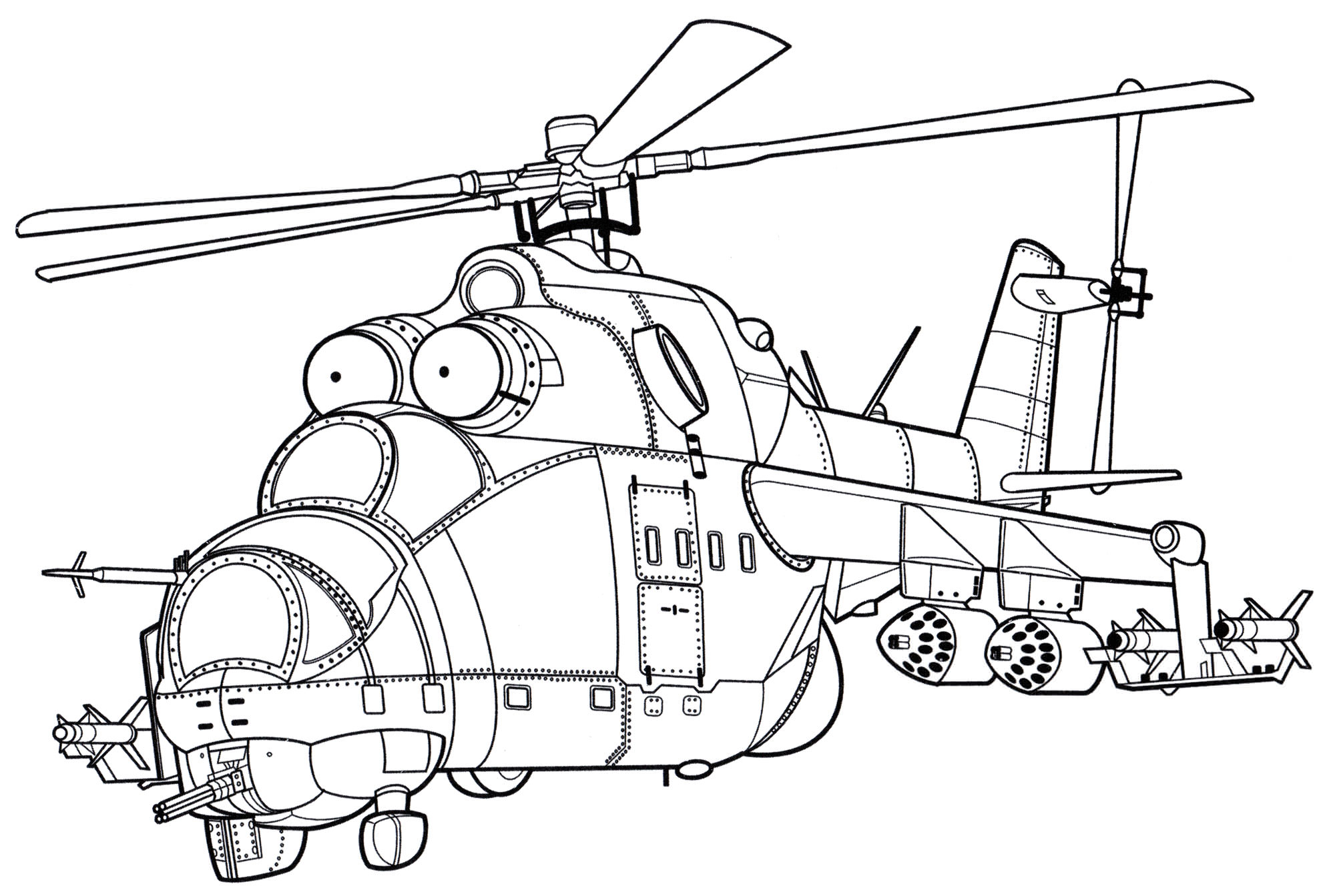 Розмальовка Мі-24Д