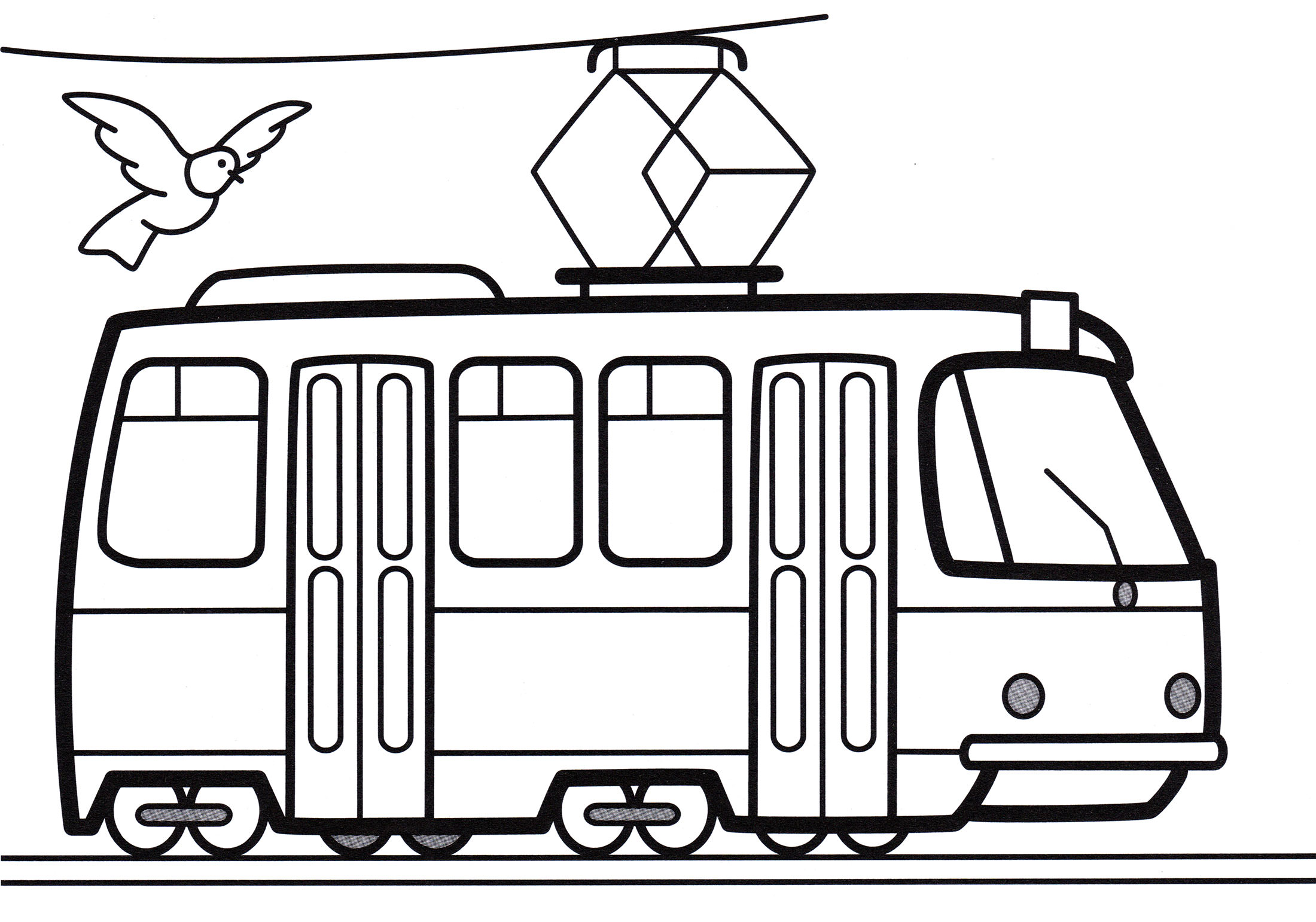 Розмальовка Міський трамвай