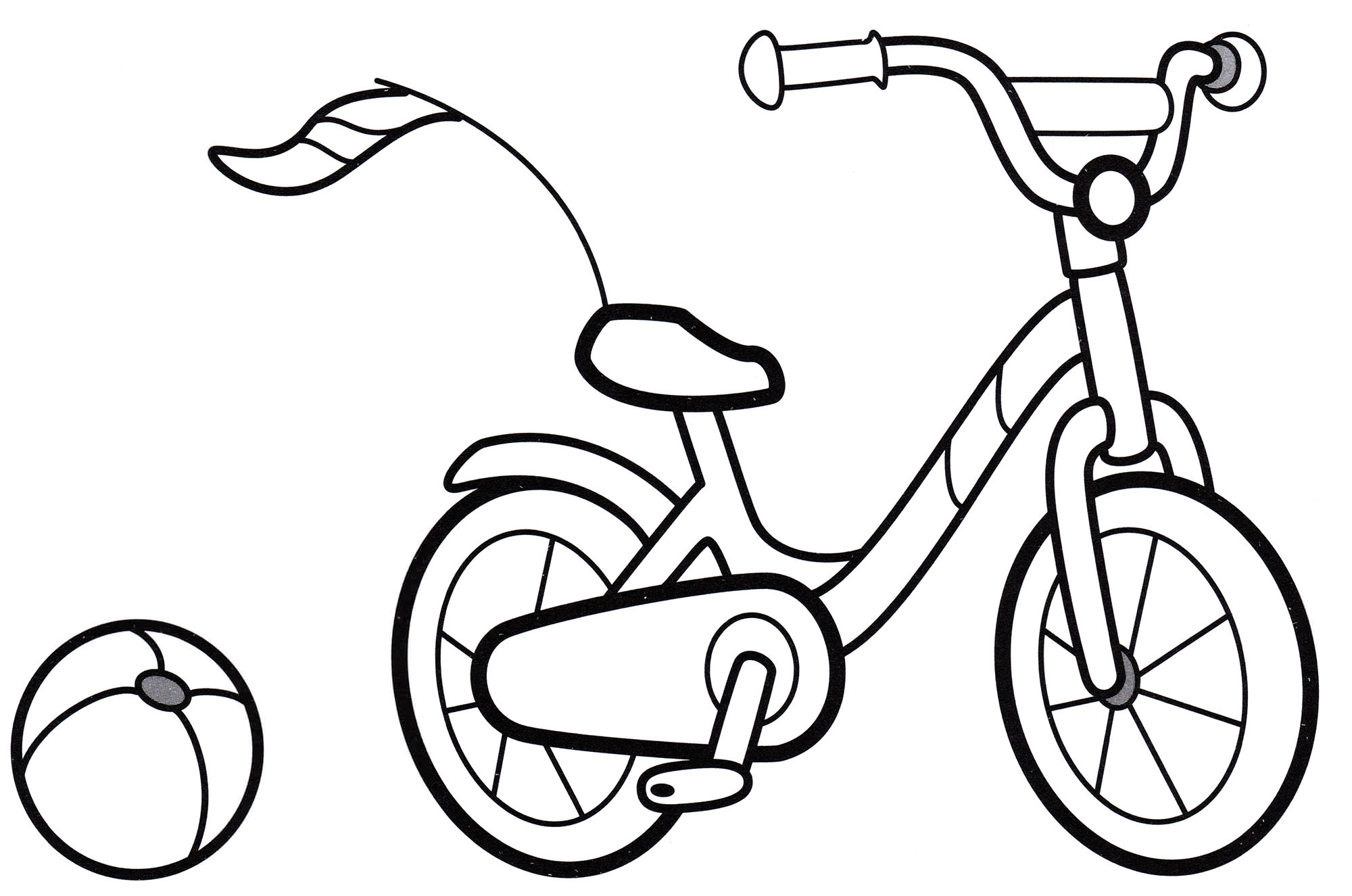 Розмальовка Дитячий велосипед