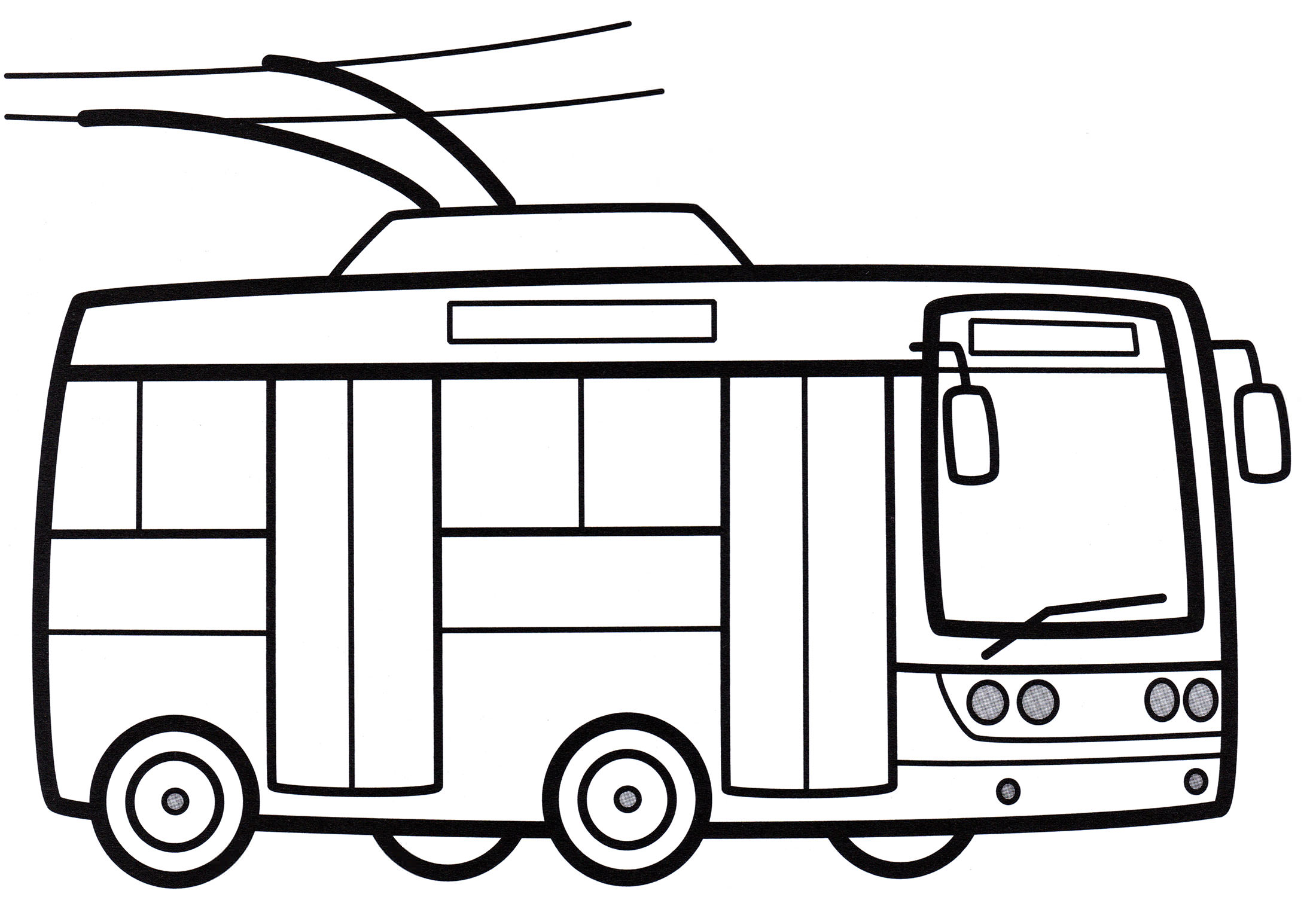 Розмальовка Міський тролейбус