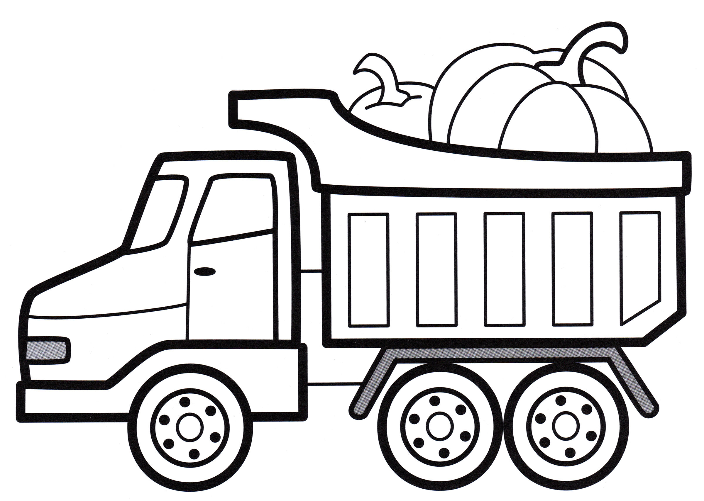 Розмальовка Вантажівка з овочами