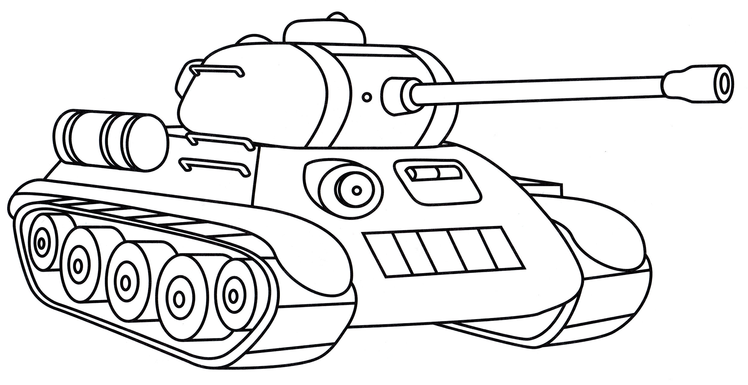 Розмальовка Бойовий танк