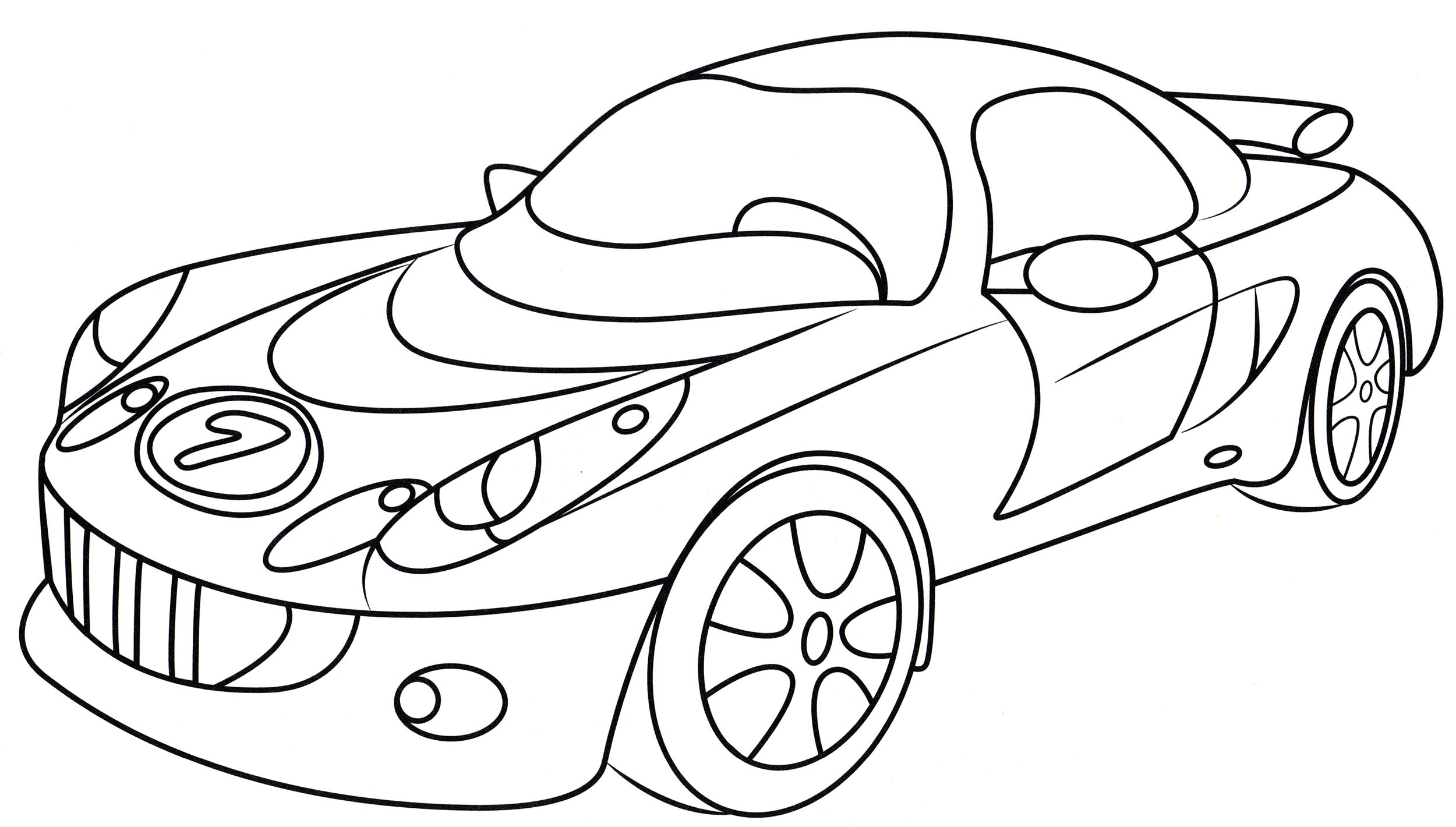 Розмальовка Яскравий гоночний авто