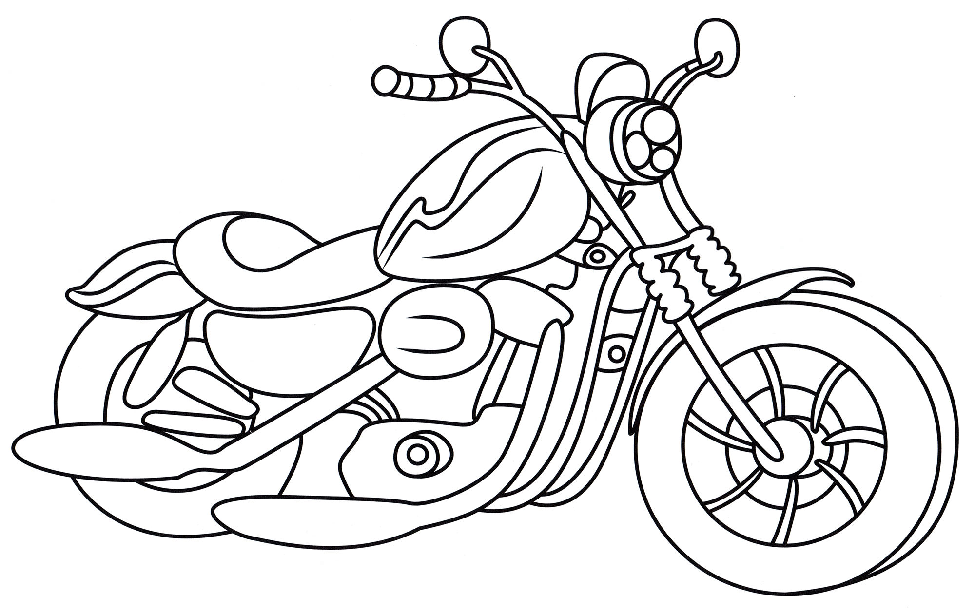 Розмальовка Байкерський мотоцикл
