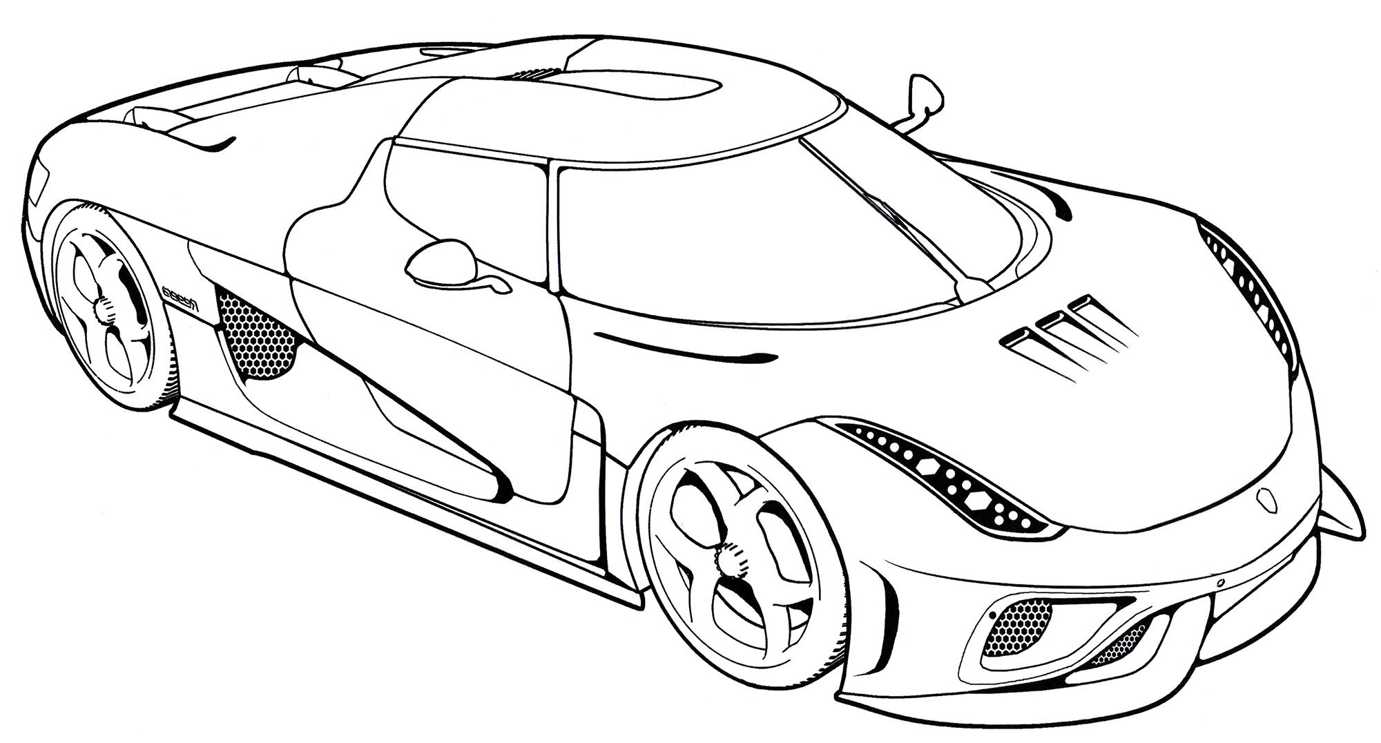 Розмальовка Koenigsegg Regera