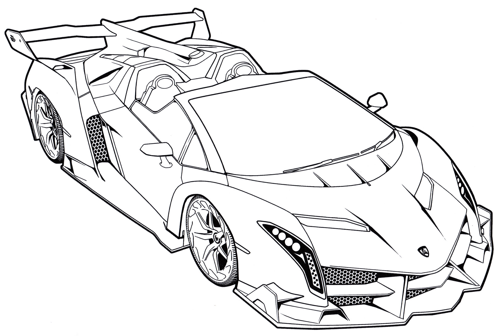 Розмальовка Lamborgini Veneno Roadster