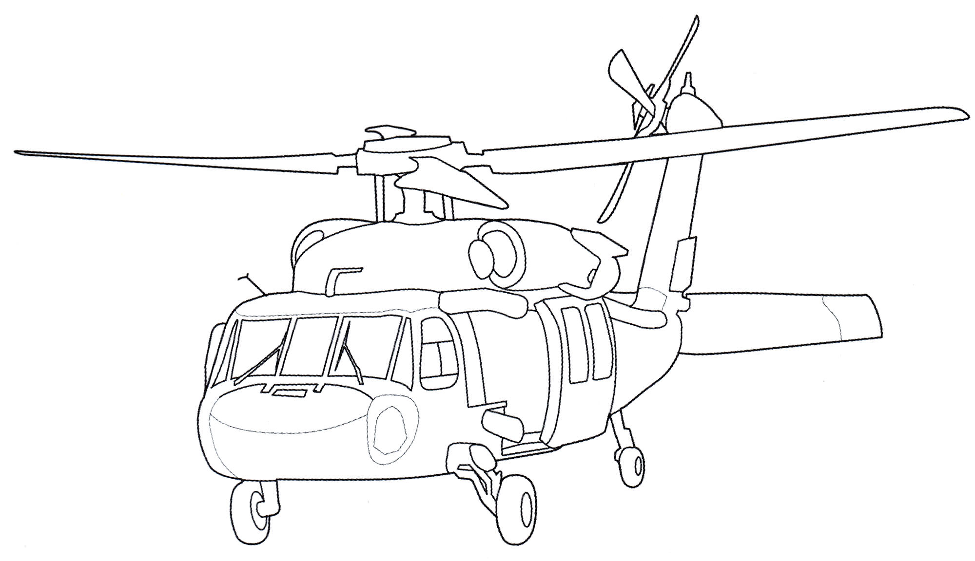 Розмальовка S-70 Black Hawk