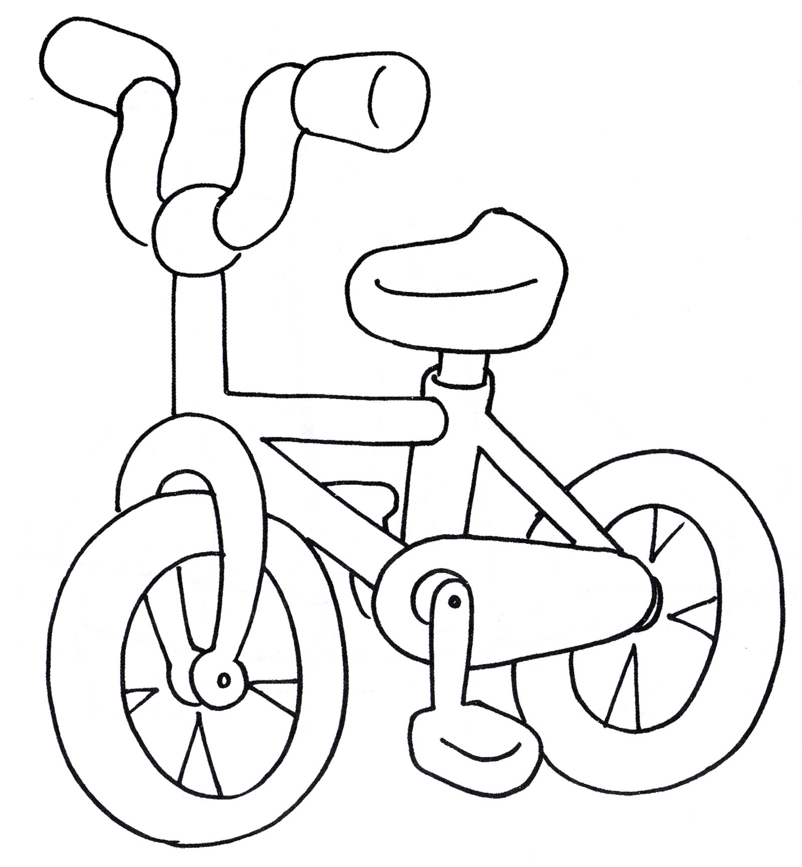 Розмальовка Маленький велосипед