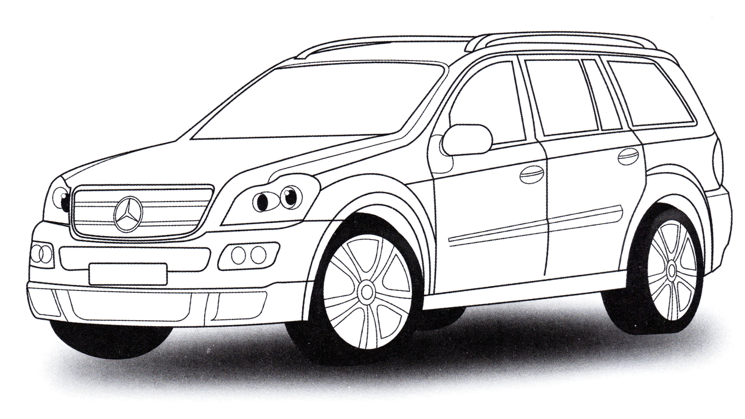 Розмальовка Mercedes GL