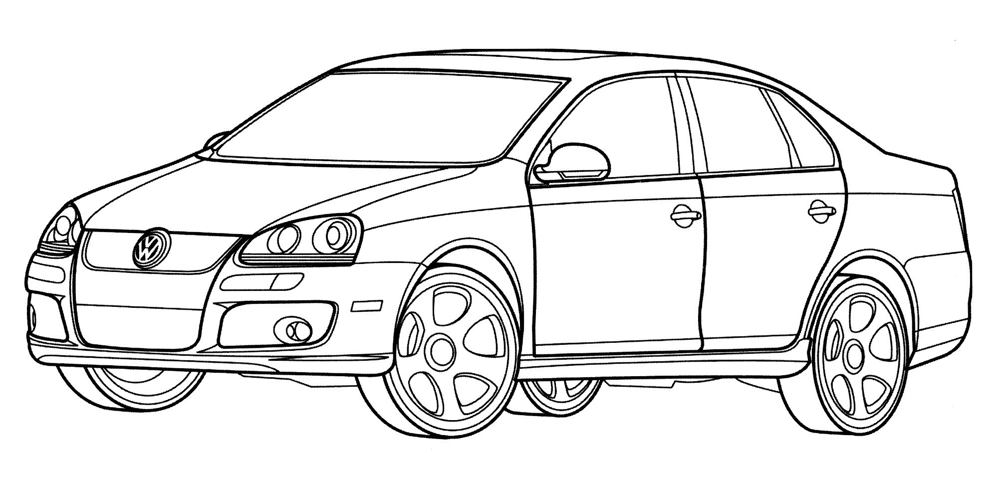 Розмальовка Volkswagen Jetta