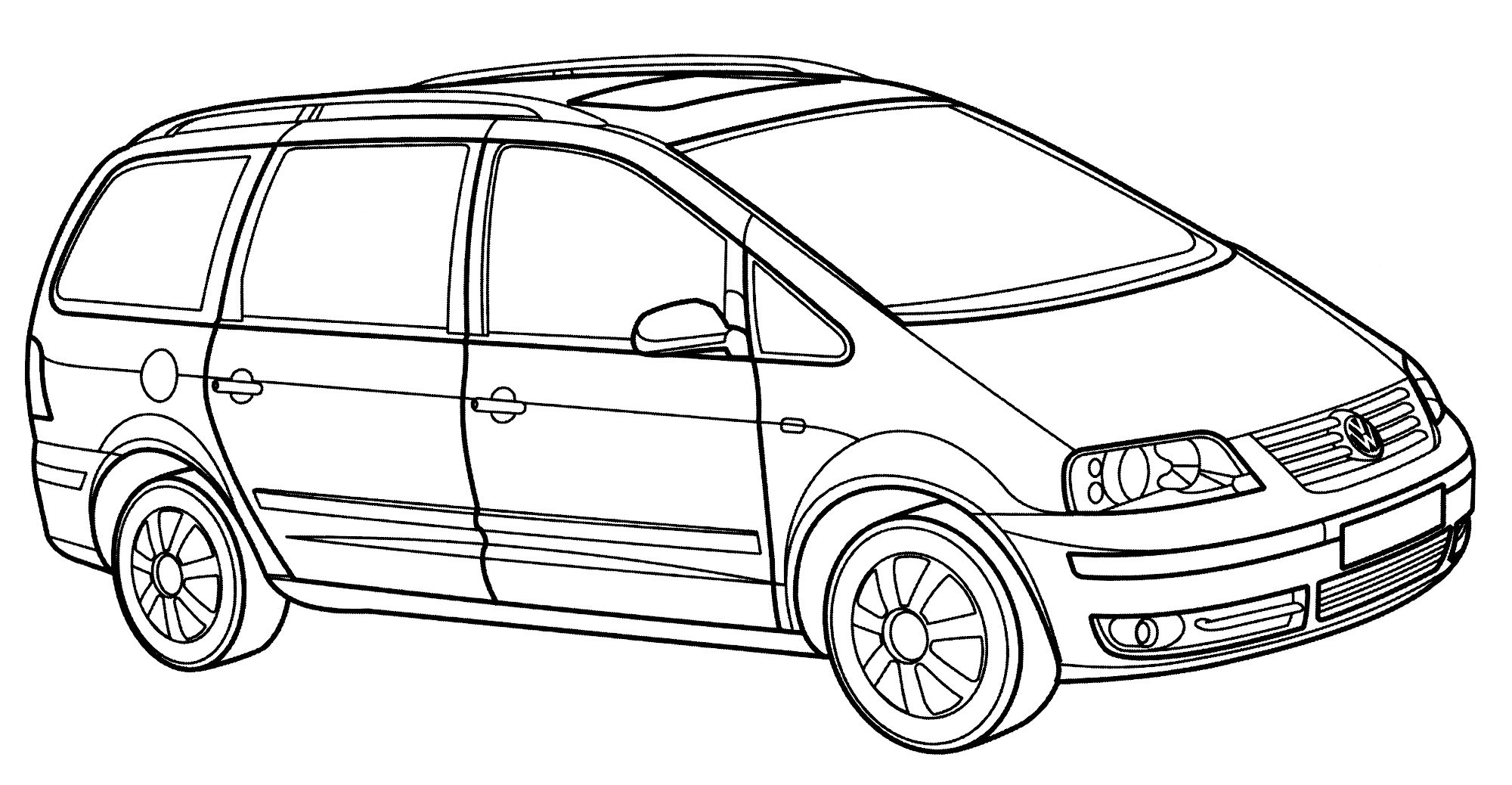 Розмальовка Volkswagen Sharan