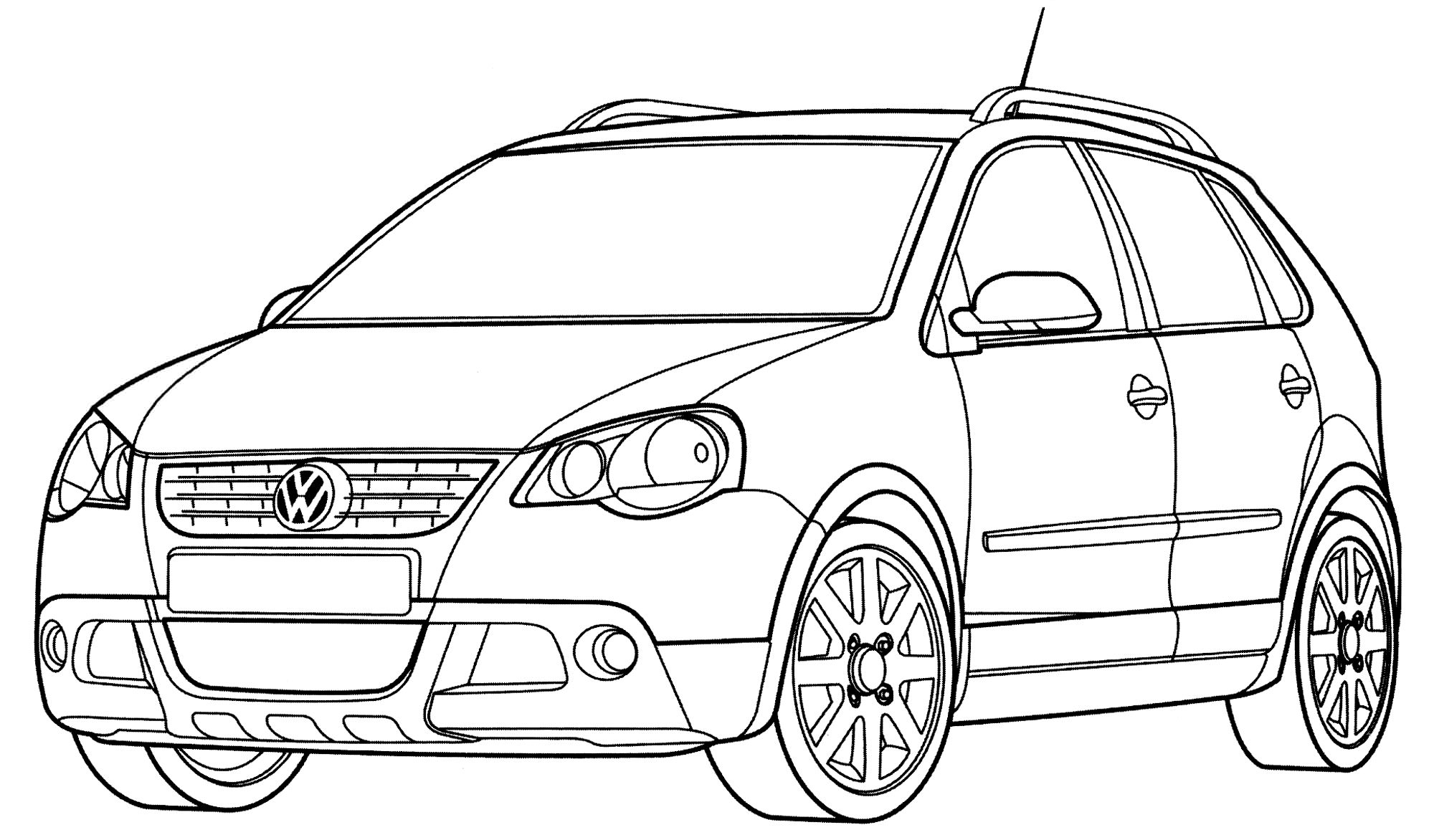 Розмальовка Volkswagen CrossPolo