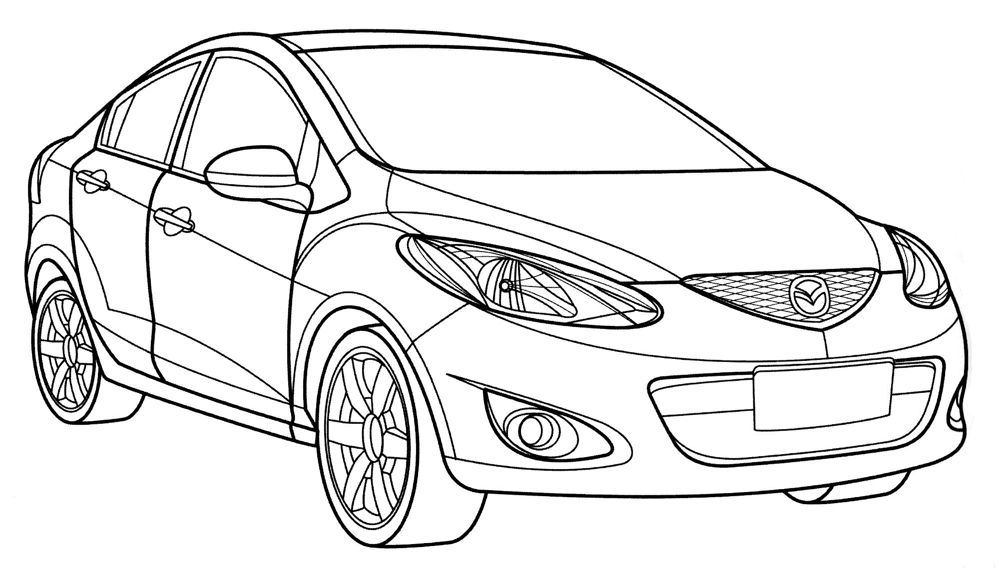 Розмальовка Mazda 2 Sedan