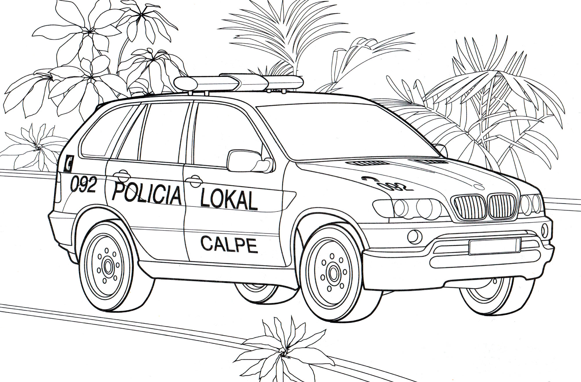 Розмальовка Поліцейський BMW Іспанія