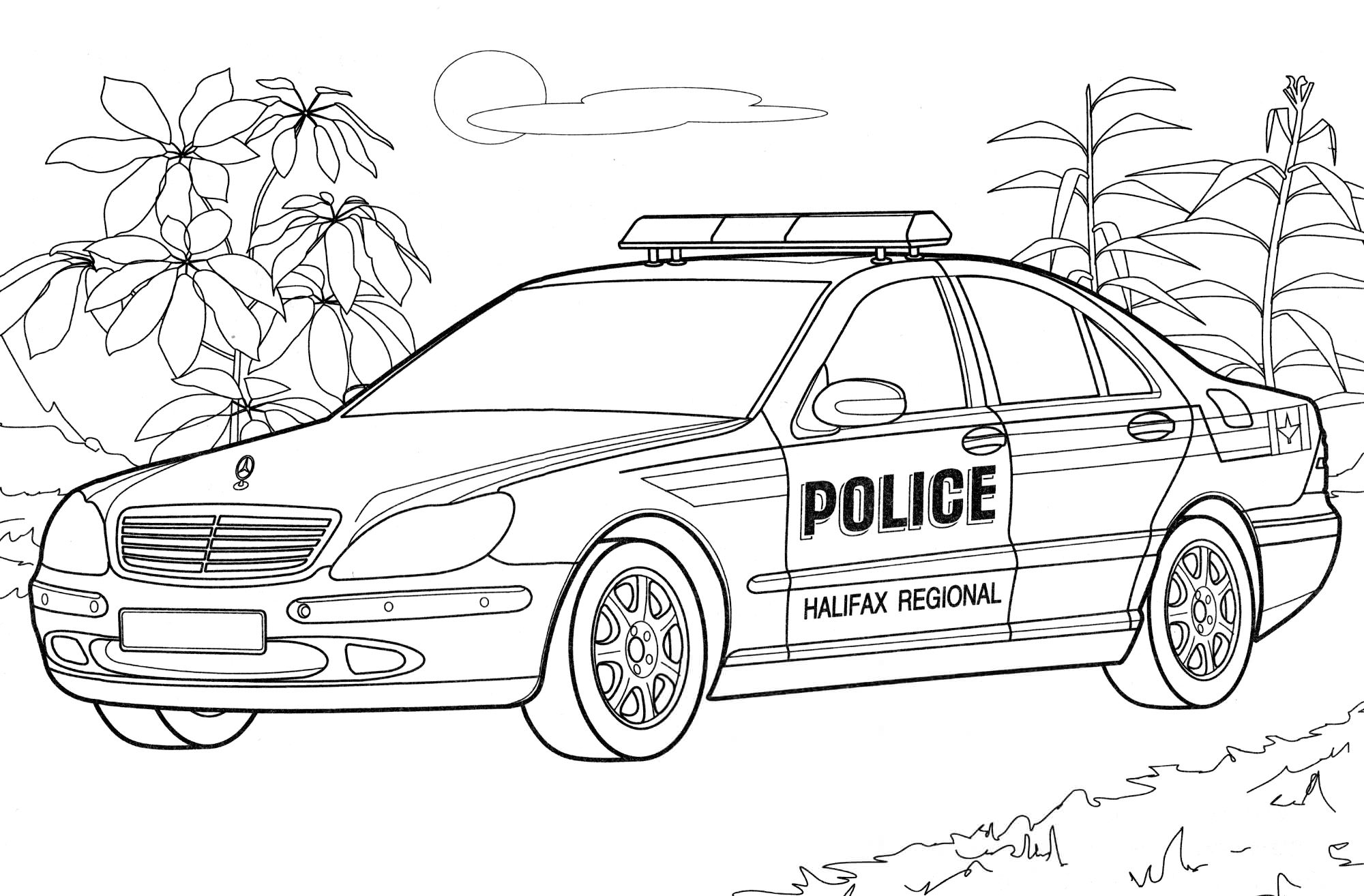 Розмальовка Поліцейський Mercedes Канада