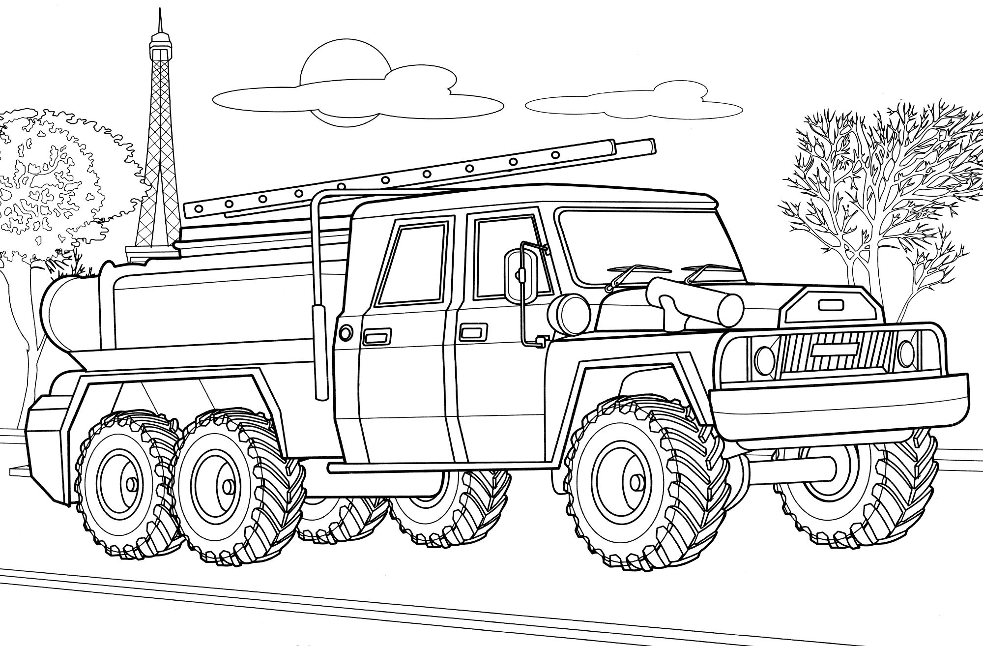 Розмальовка Пожежний автомобіль Acmat TPK-6.41