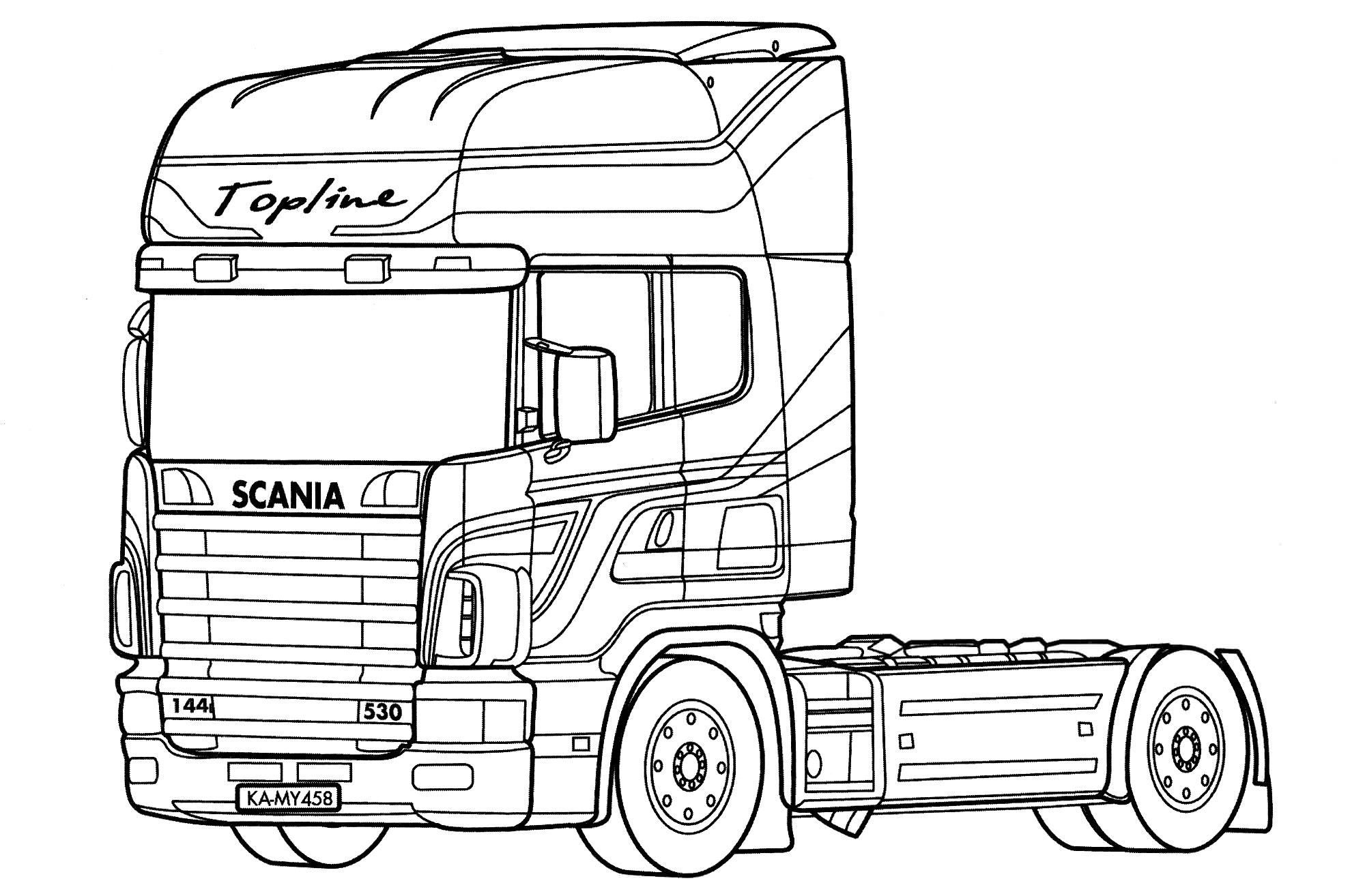 Розмальовка Scania 144 Topline