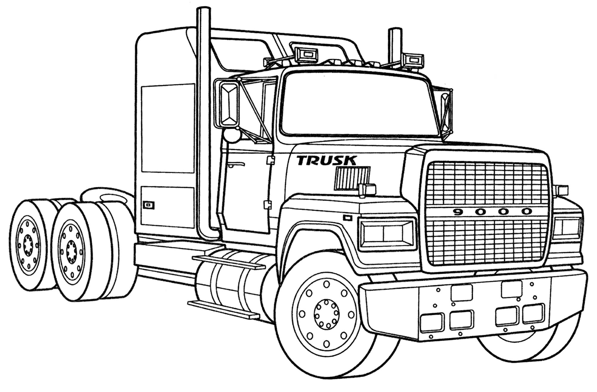 Розмальовка US Truck Ford 9000