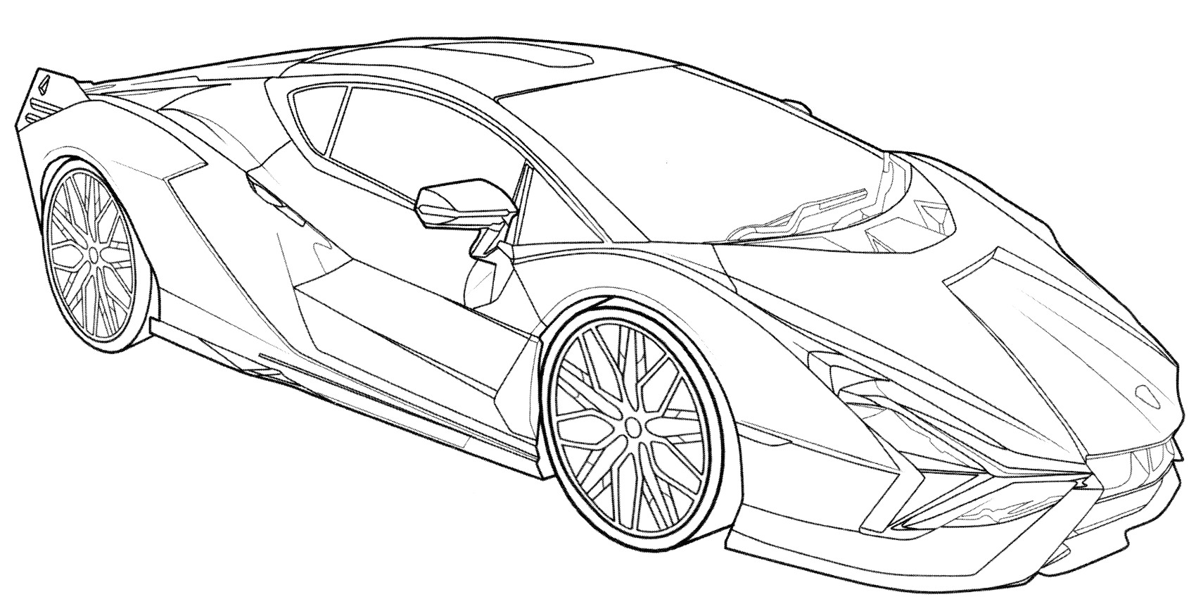 Розмальовка Lamborghini Sian 2020