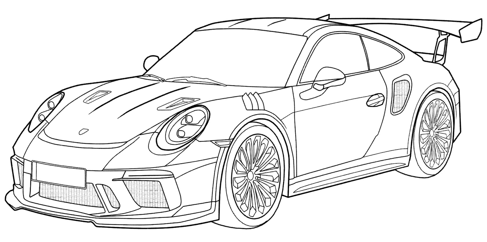 Розмальовка Porsche 911 GT3 RS
