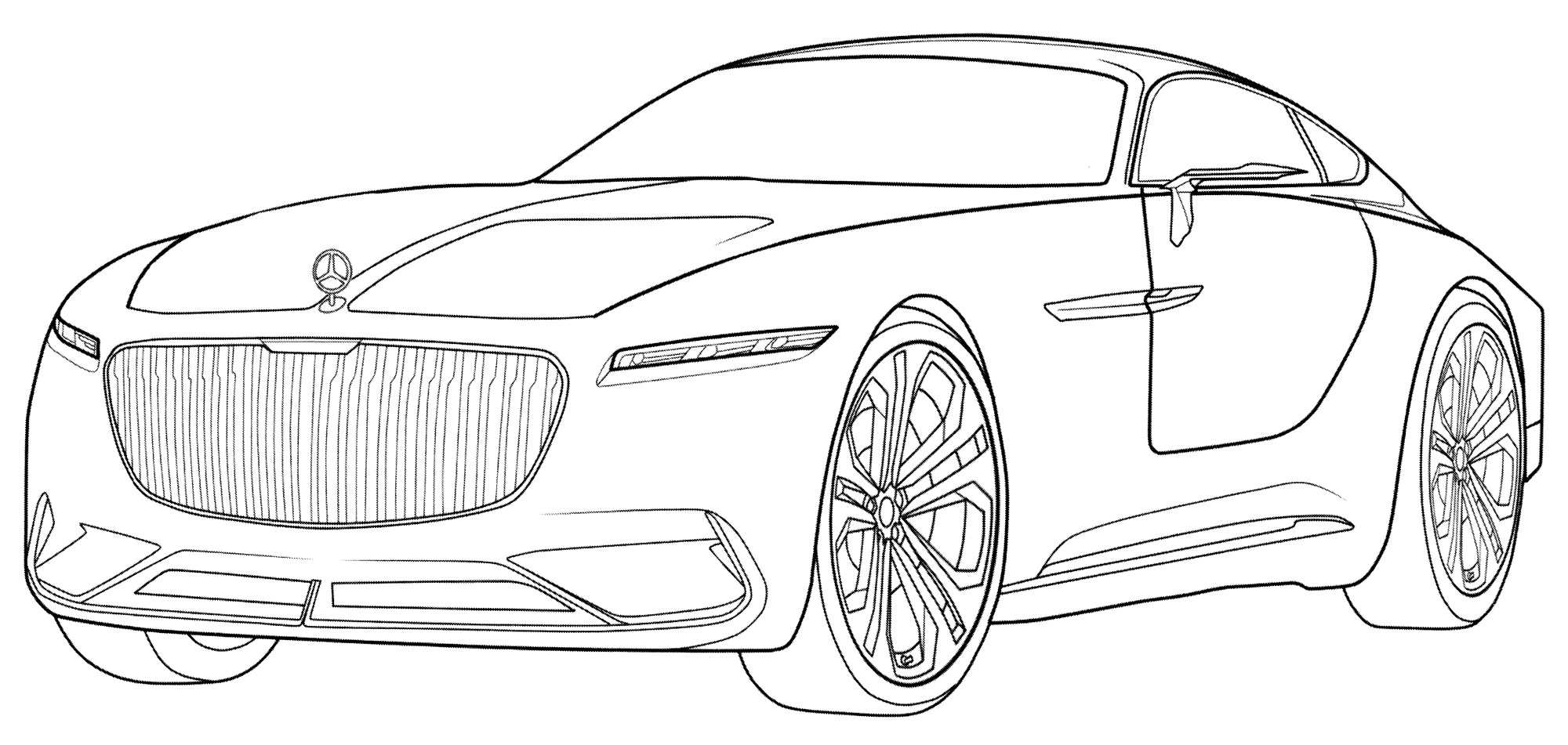 Розмальовка Mercedes Maybach Vision 6