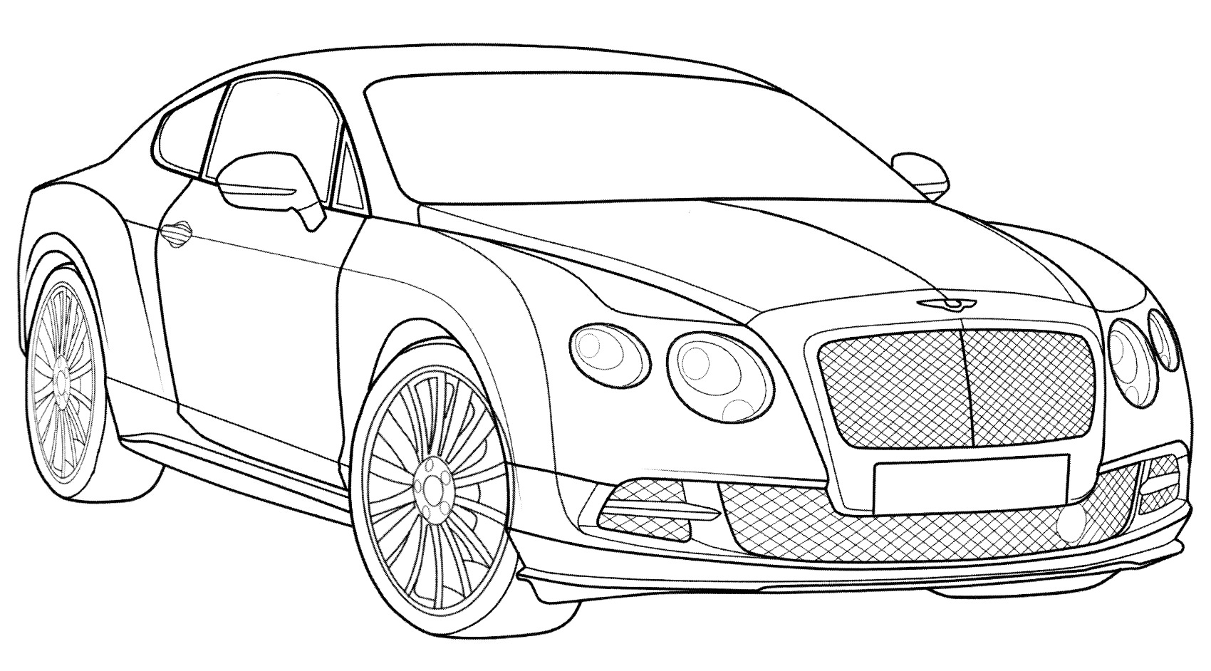 Розмальовка Bentley Continental GT Speed