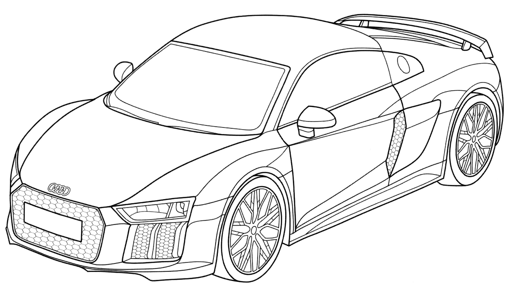 Розмальовка Audi R8 model