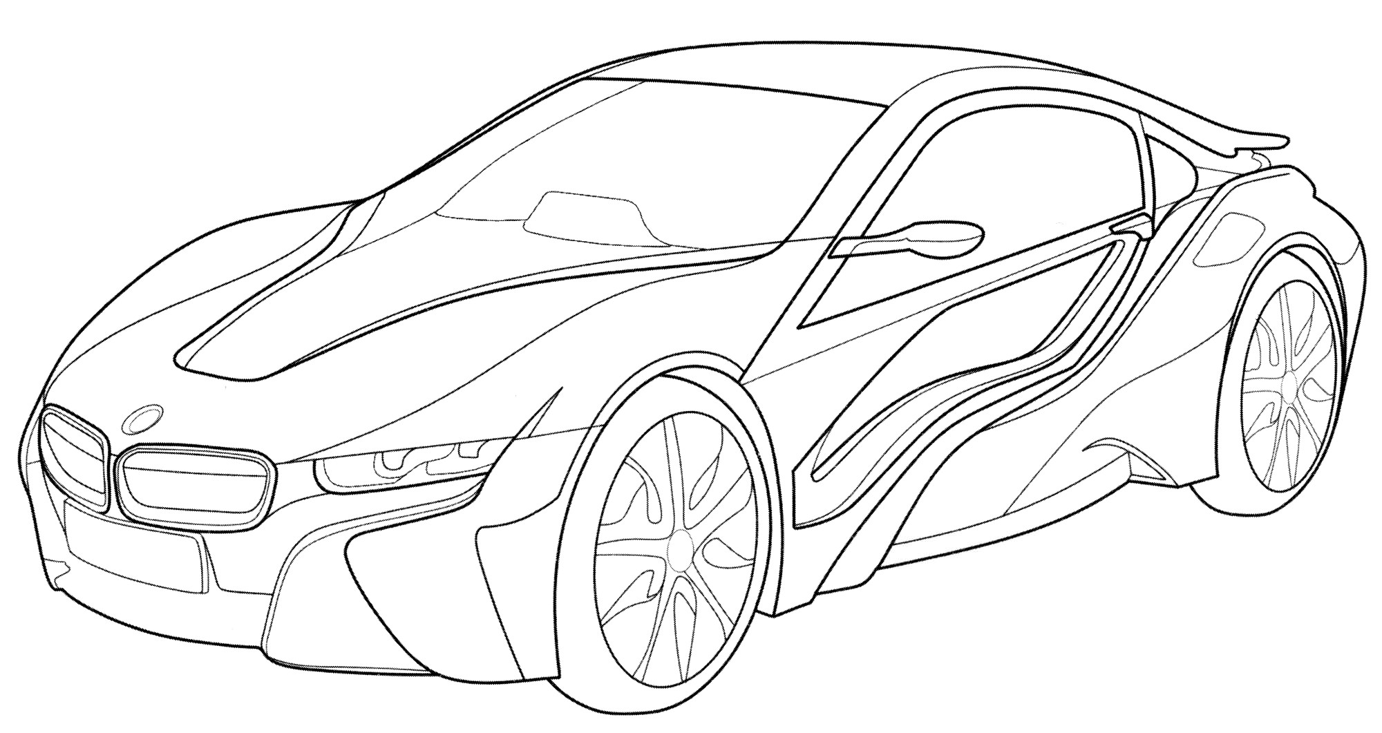 Розмальовка BMW i8 Coupe