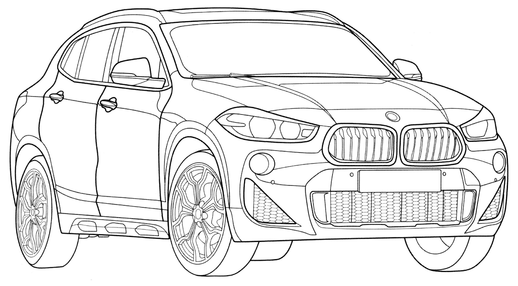Розмальовка BMW X1 model
