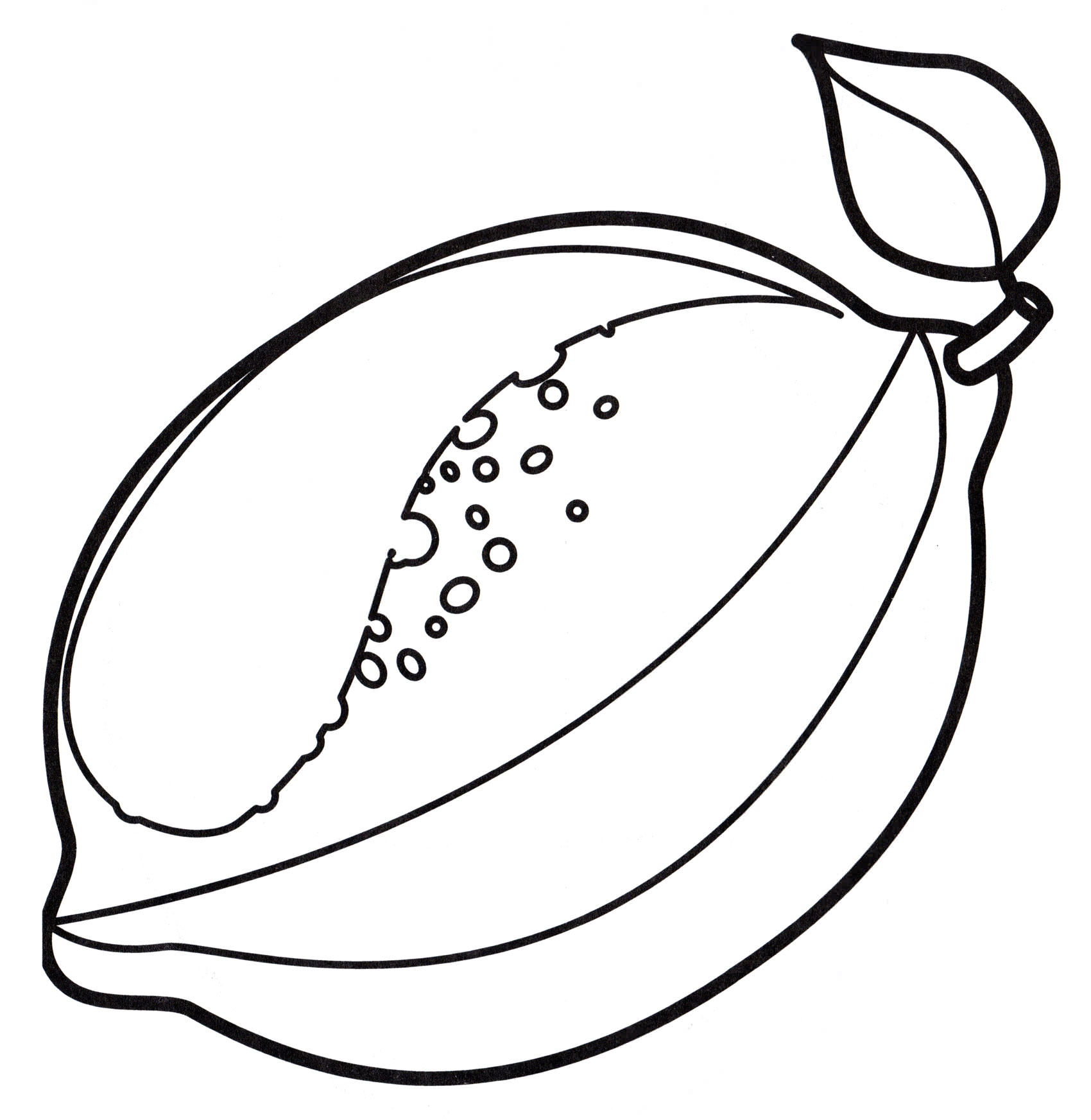 Розмальовка Лимон із листочком