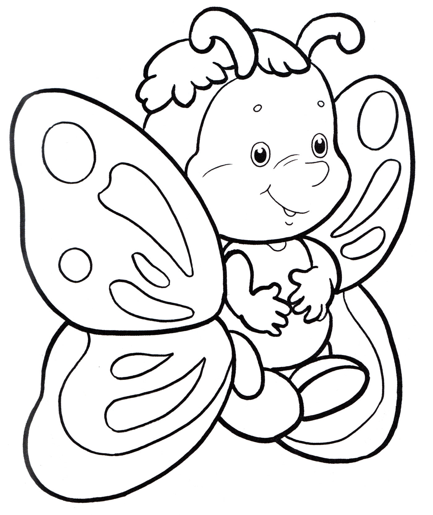 Розмальовка Маленький метелик
