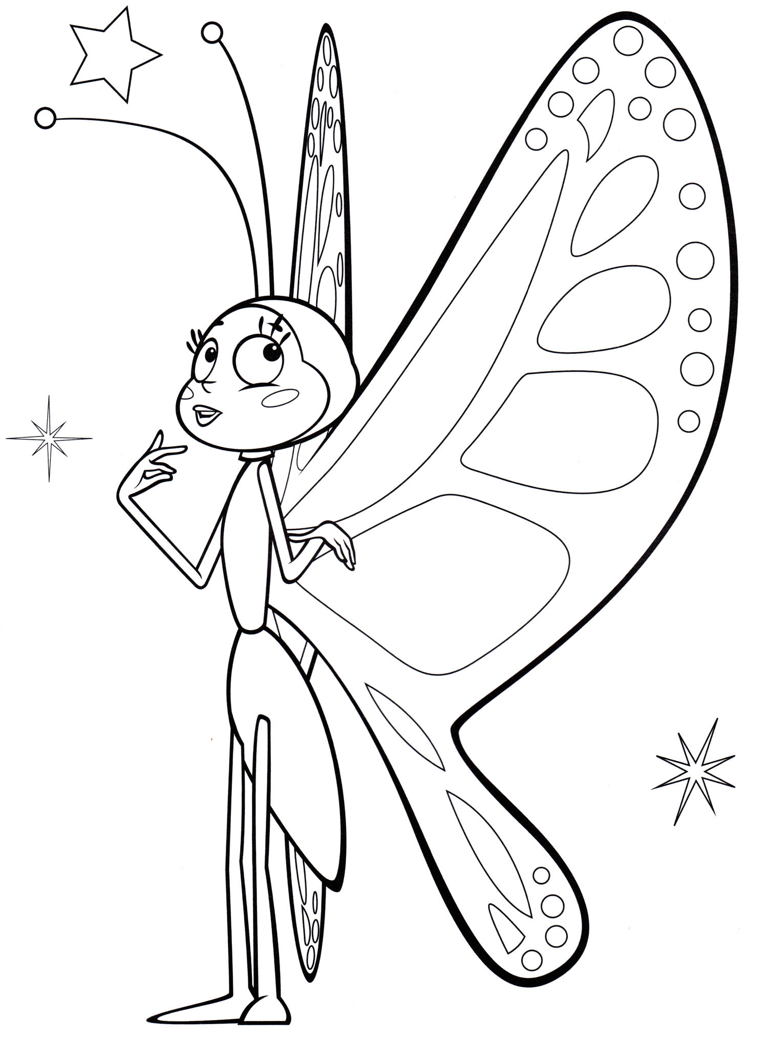Розмальовка Метелик Беатріс