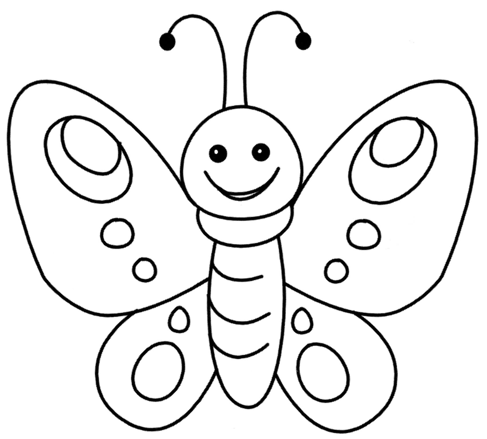 Розмальовка Веселий метелик