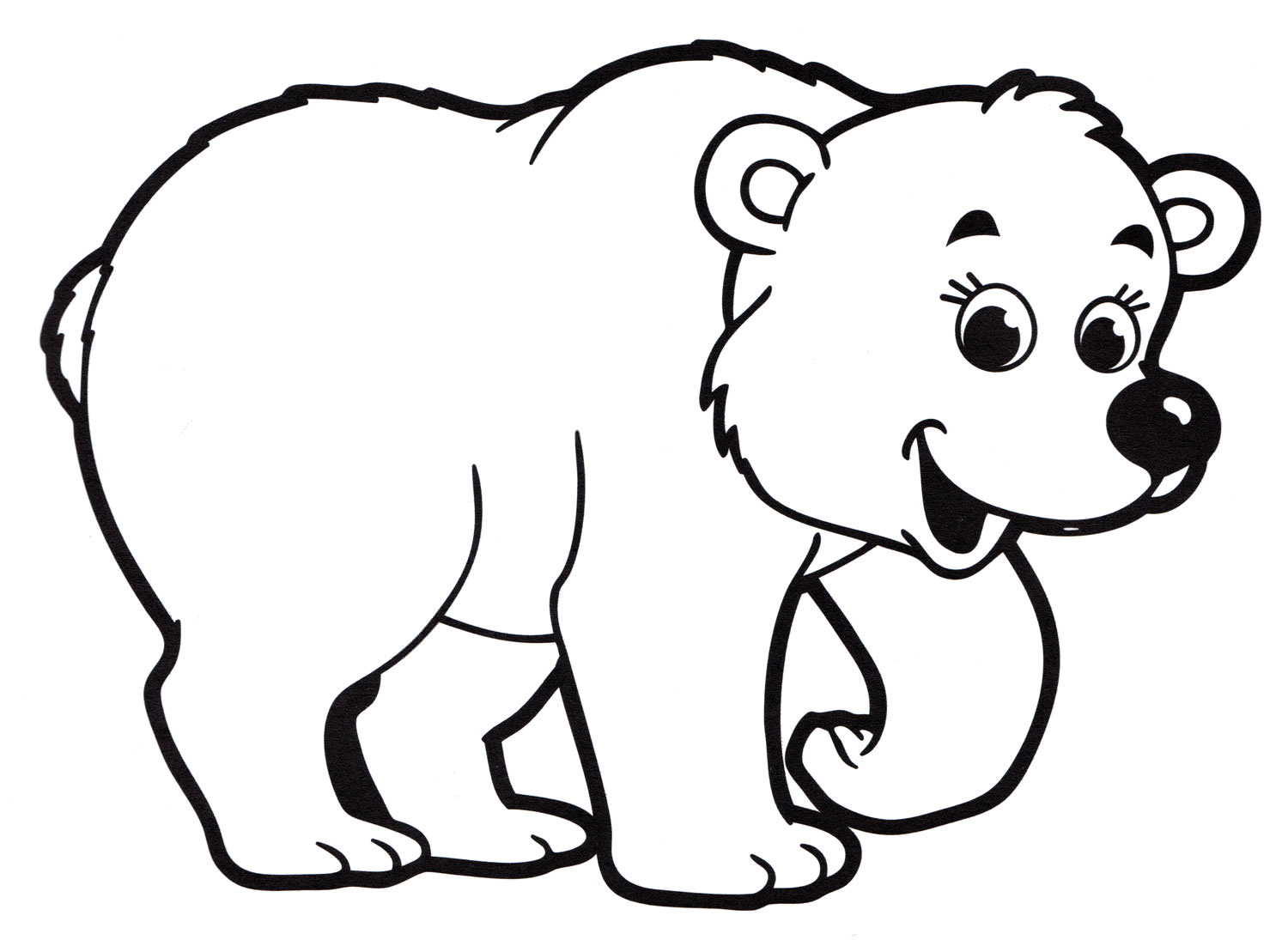 Розмальовка Бурий ведмедик