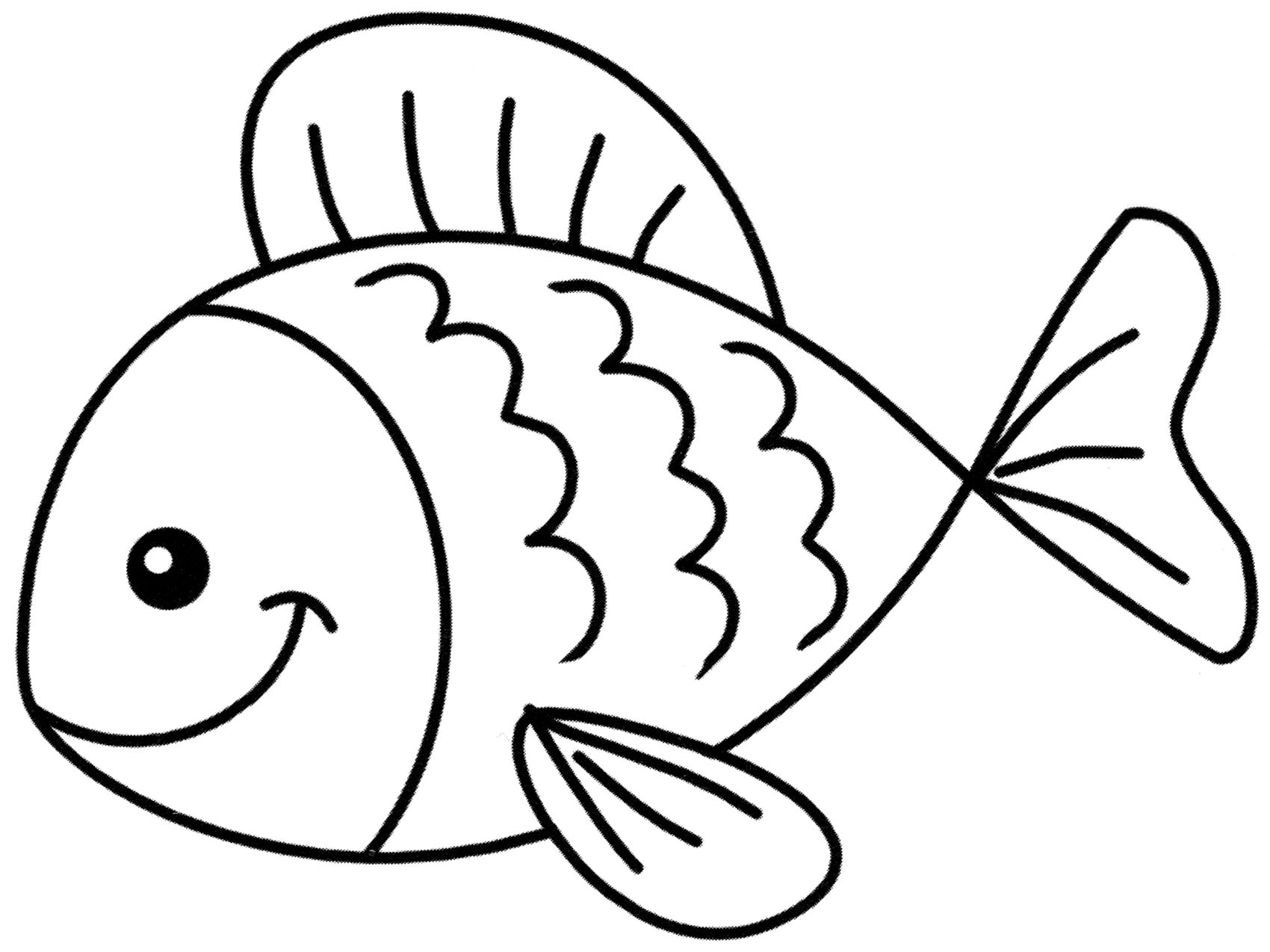 Розмальовка Усміхнена рибка