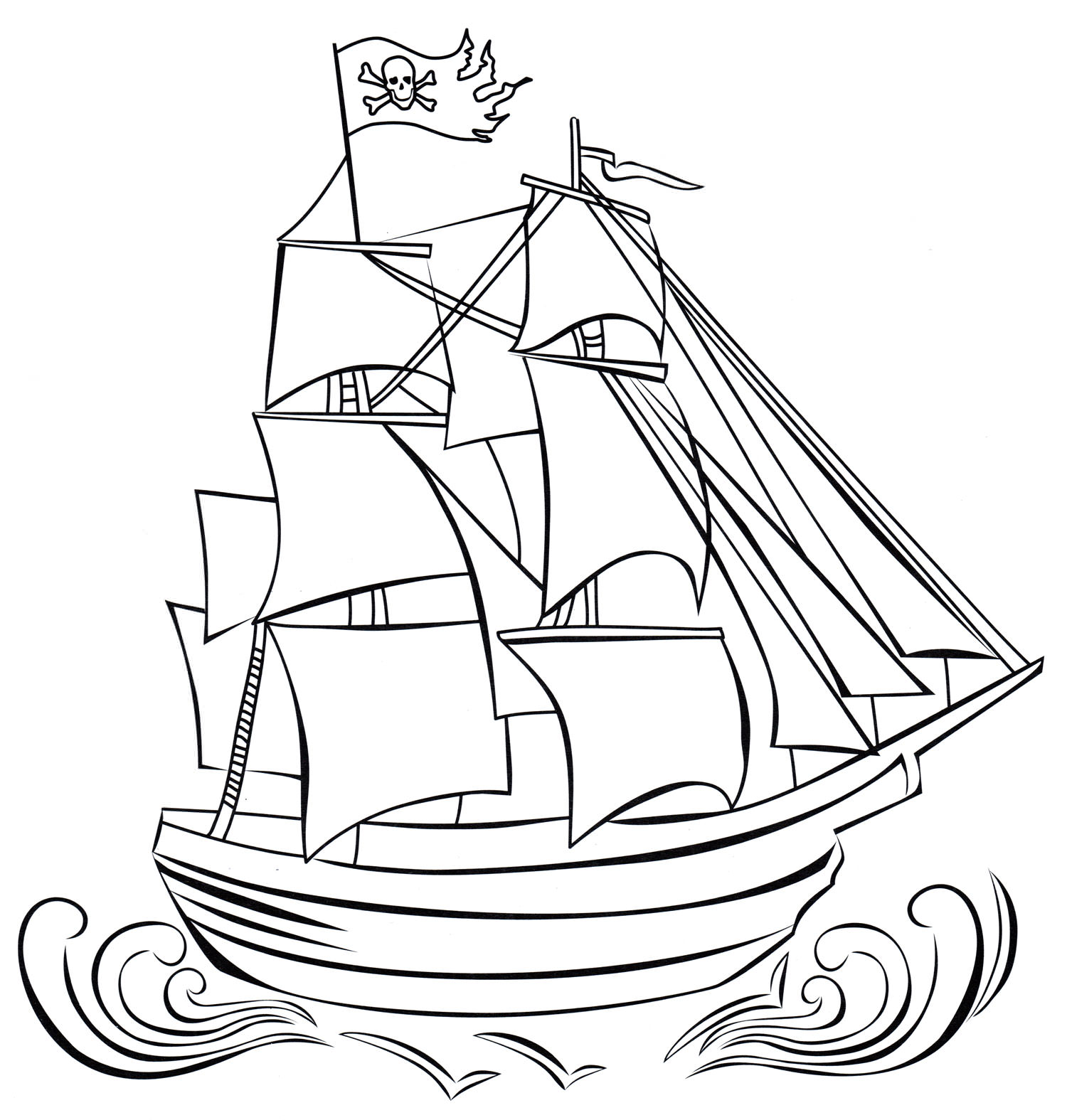 Розмальовка Піратський корабель