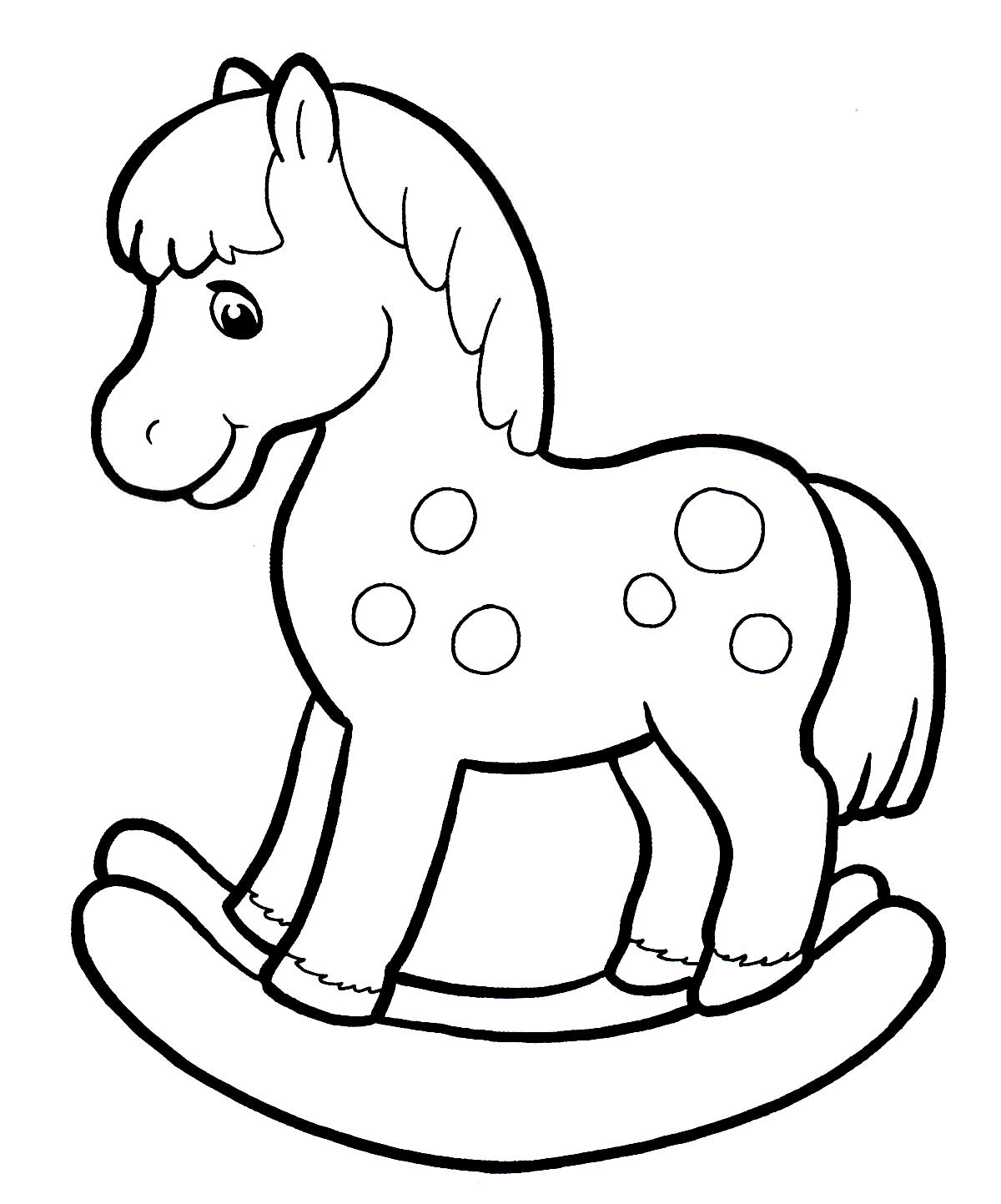 Розмальовка Іграшка конячка