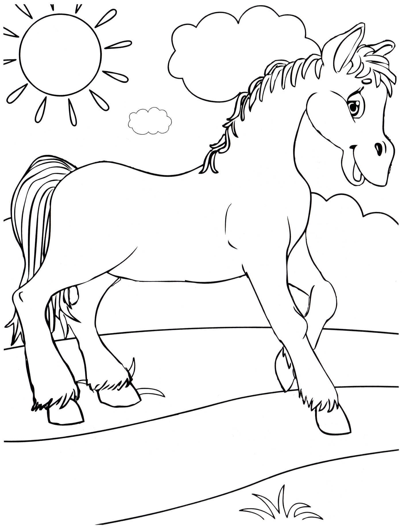 Розмальовка Красива конячка