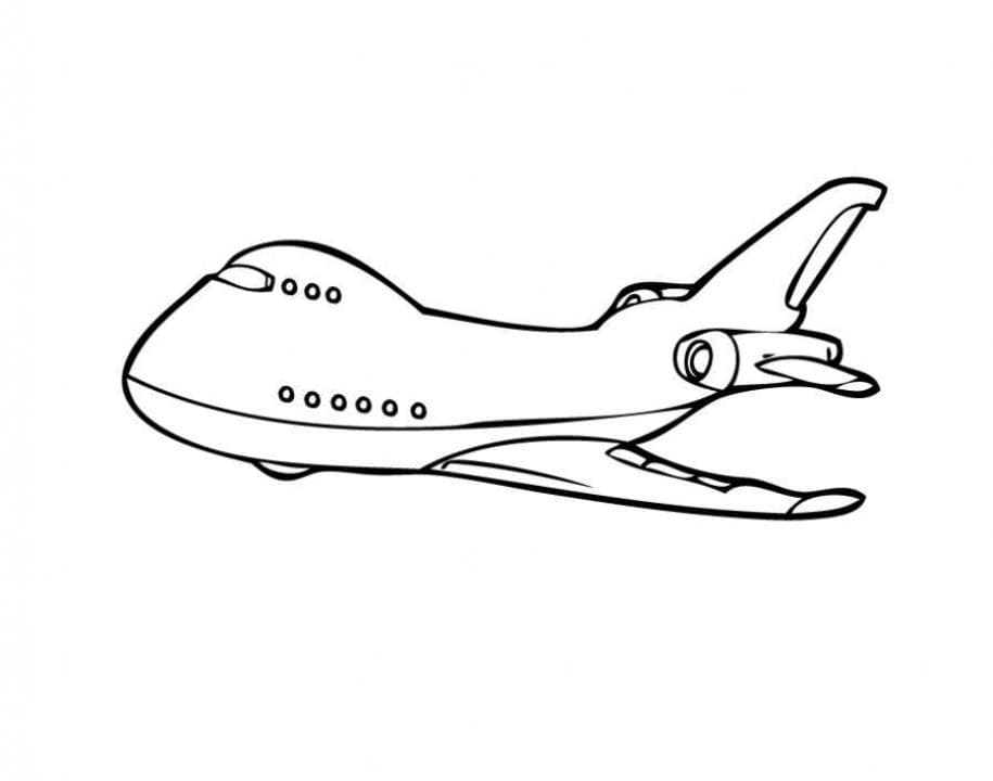 Розмальовка Пасажирський літак