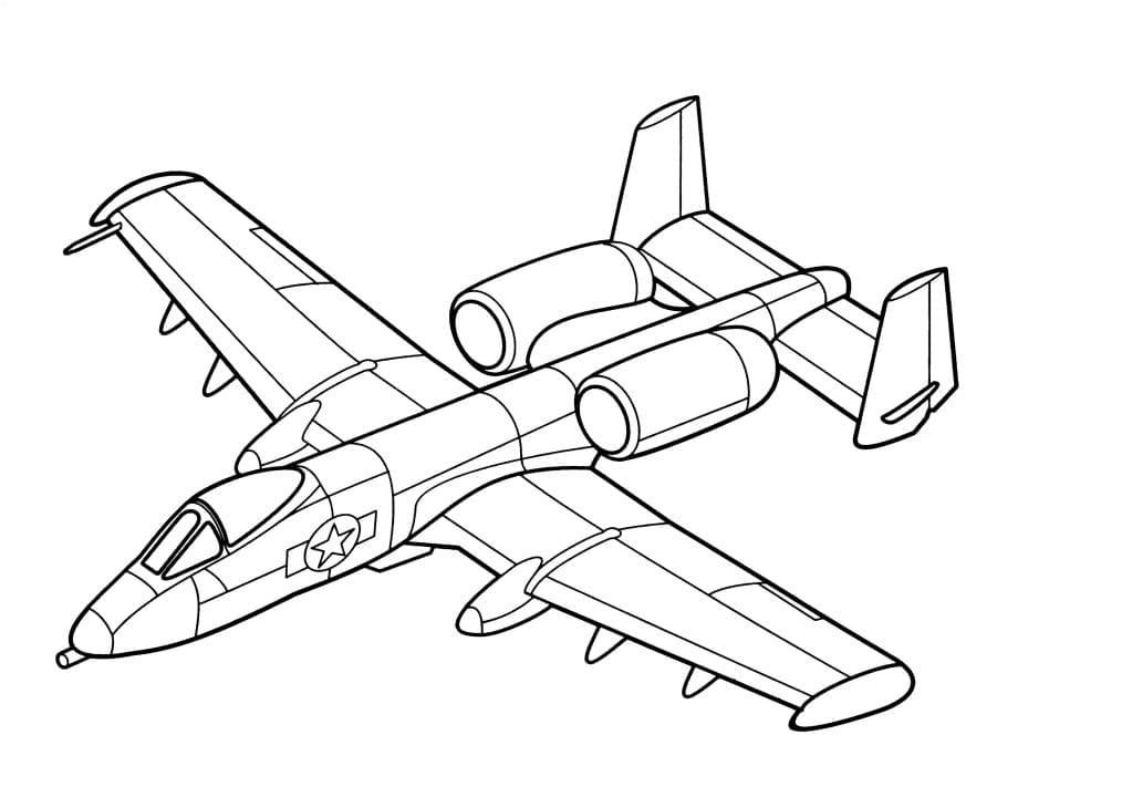 Розмальовка Військовий літак