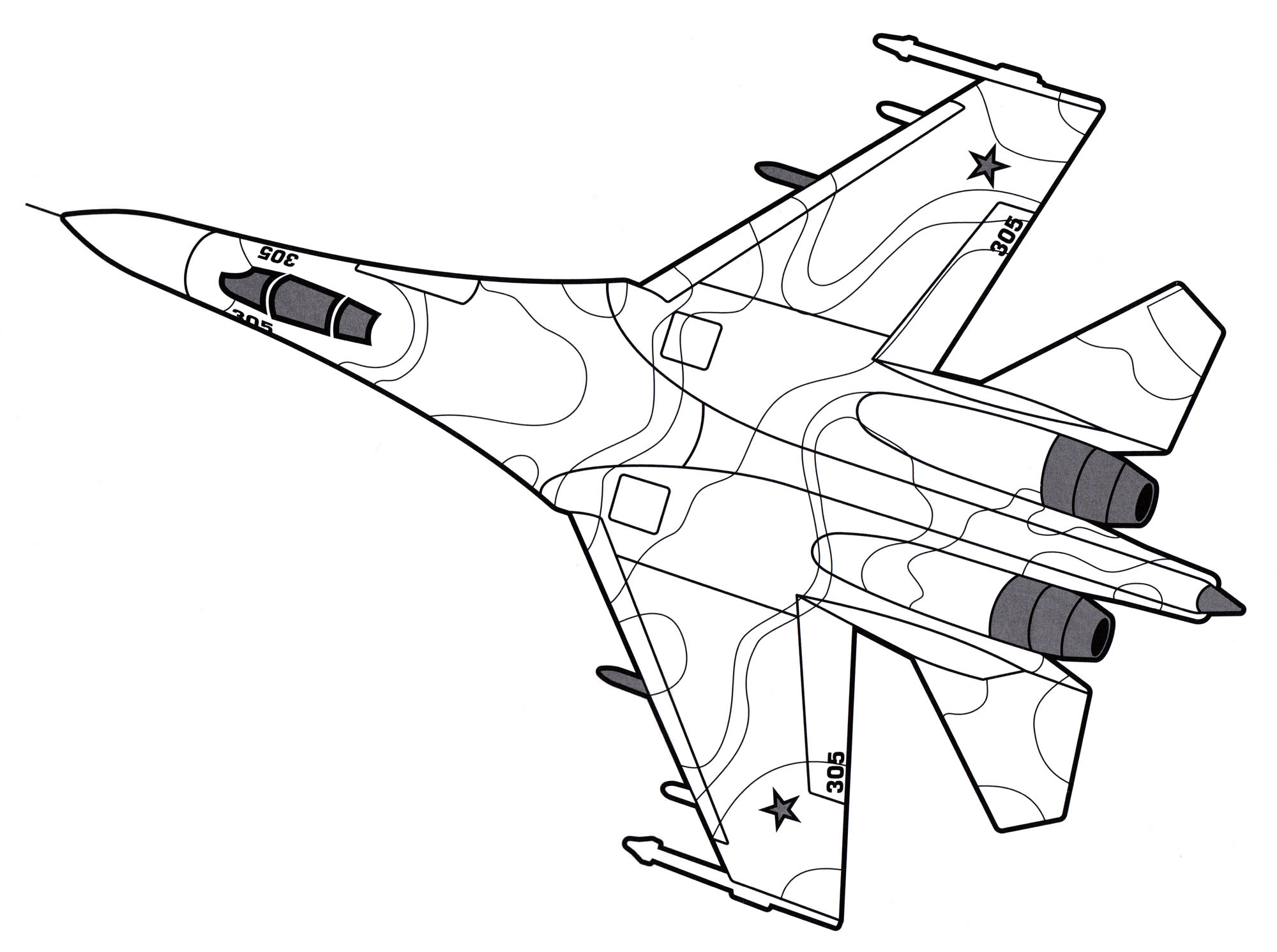 Розмальовка Су-27