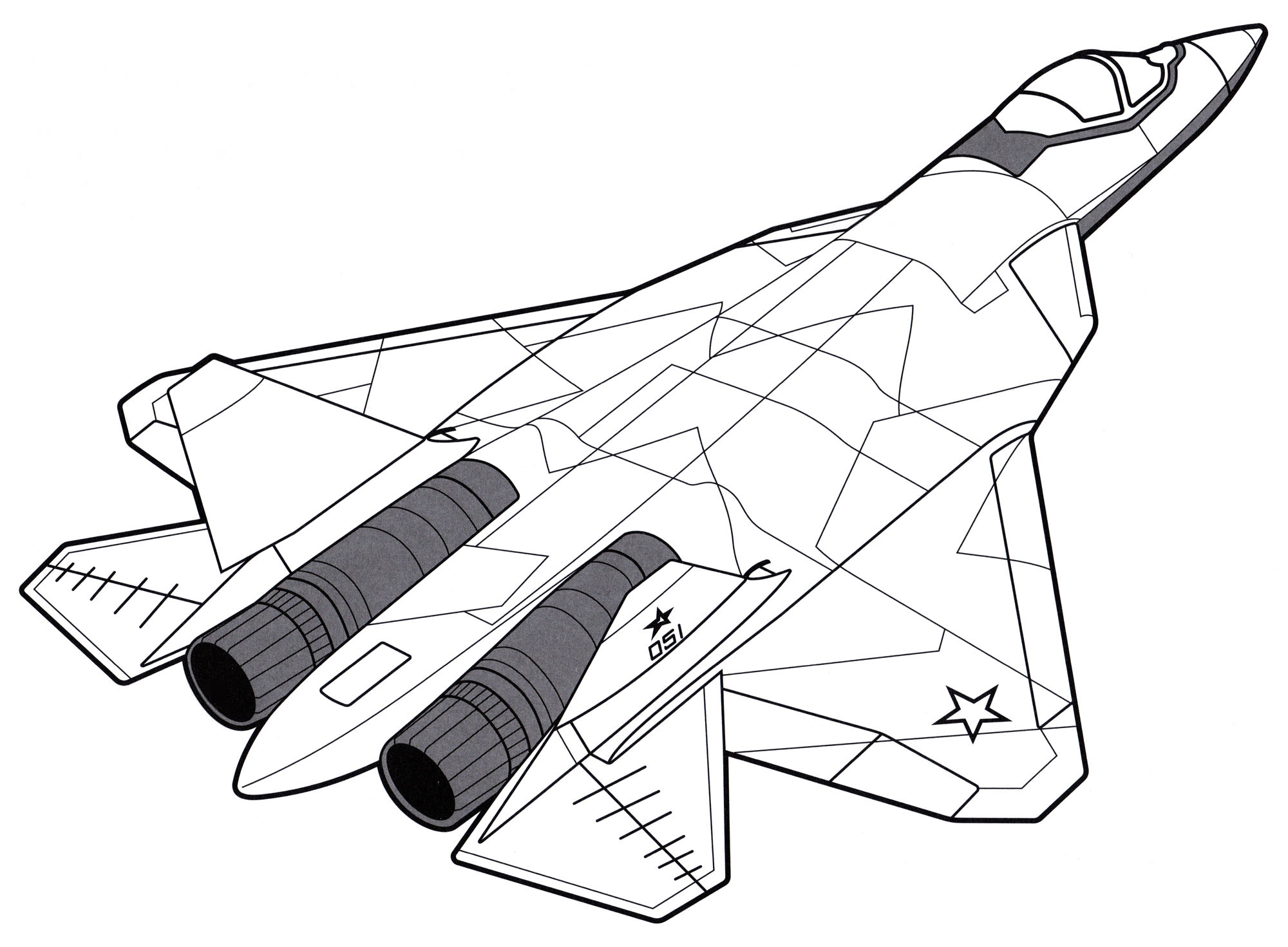 Розмальовка Су-57