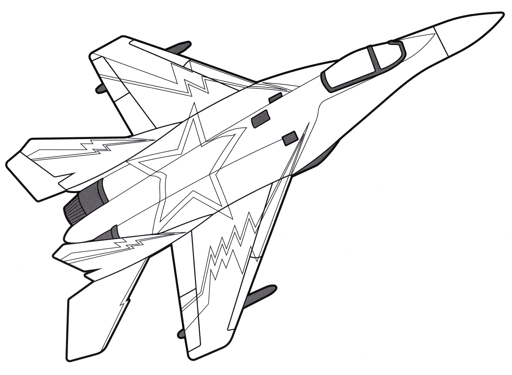 Розмальовка МіГ-35