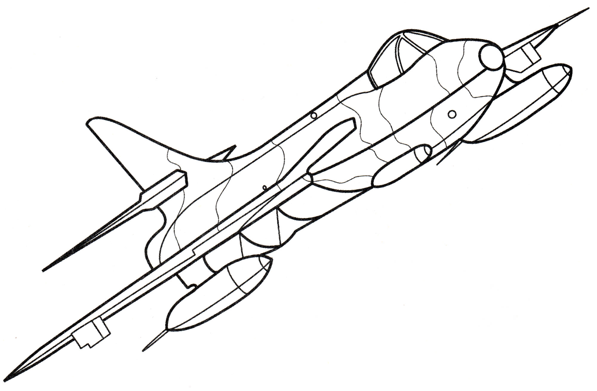 Розмальовка Літак-винищувач Hunter