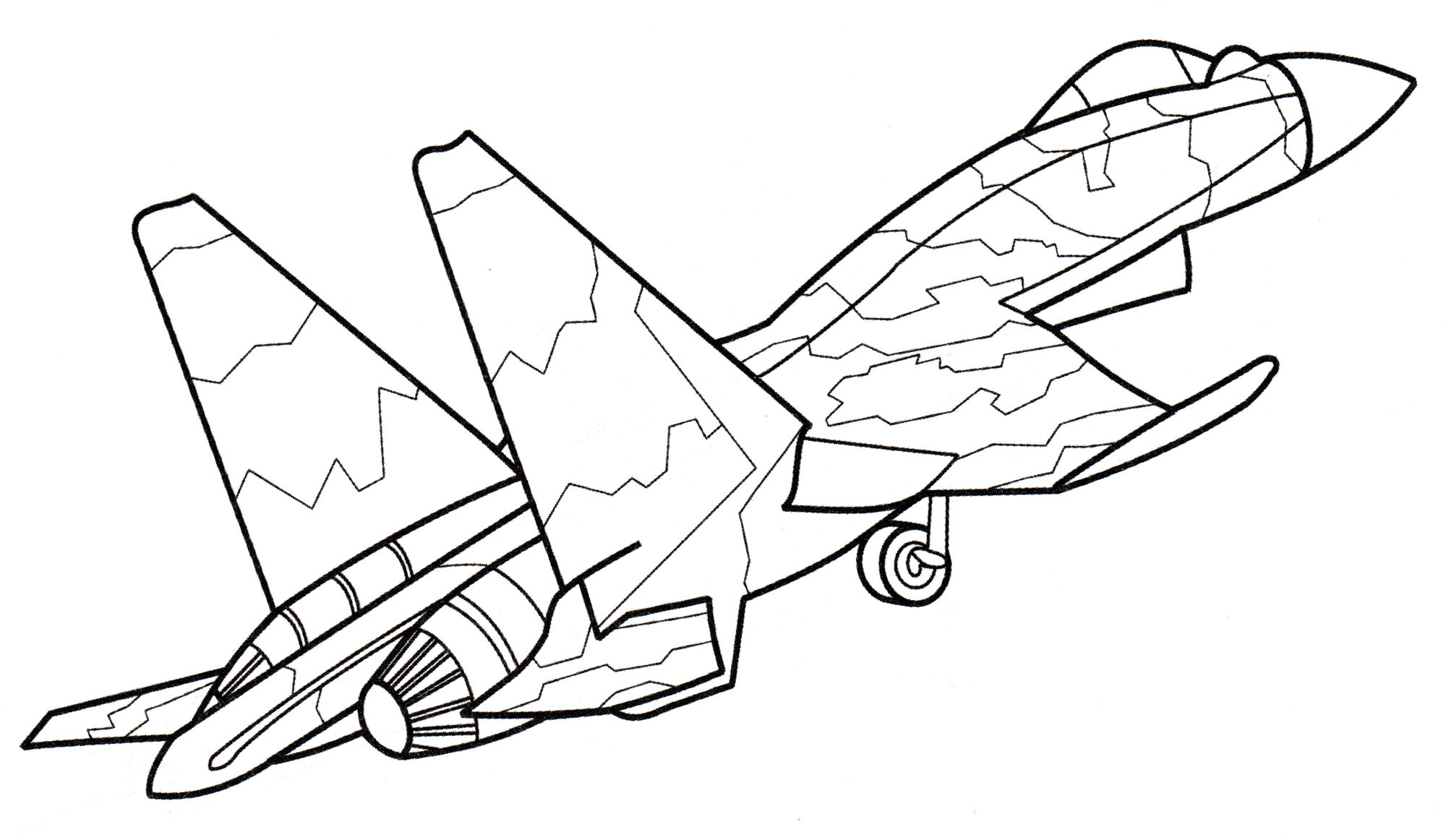 Розмальовка Ударний винищувач Су-37