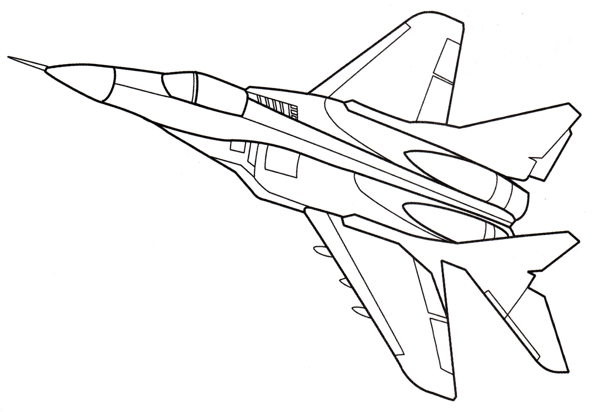 Розмальовка МіГ-29