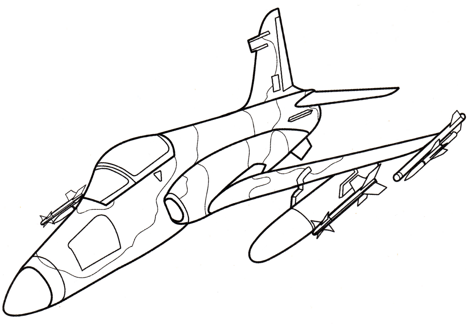 Розмальовка Літак-штурмовик Hawk Mk 200