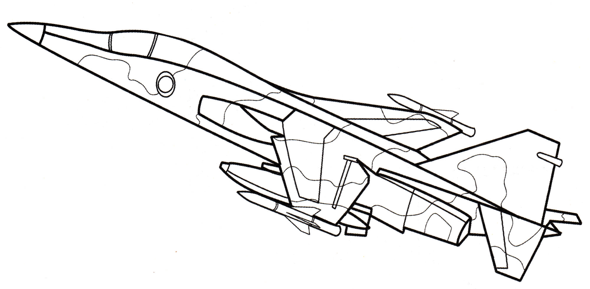 Розмальовка Літак-винищувач F-1