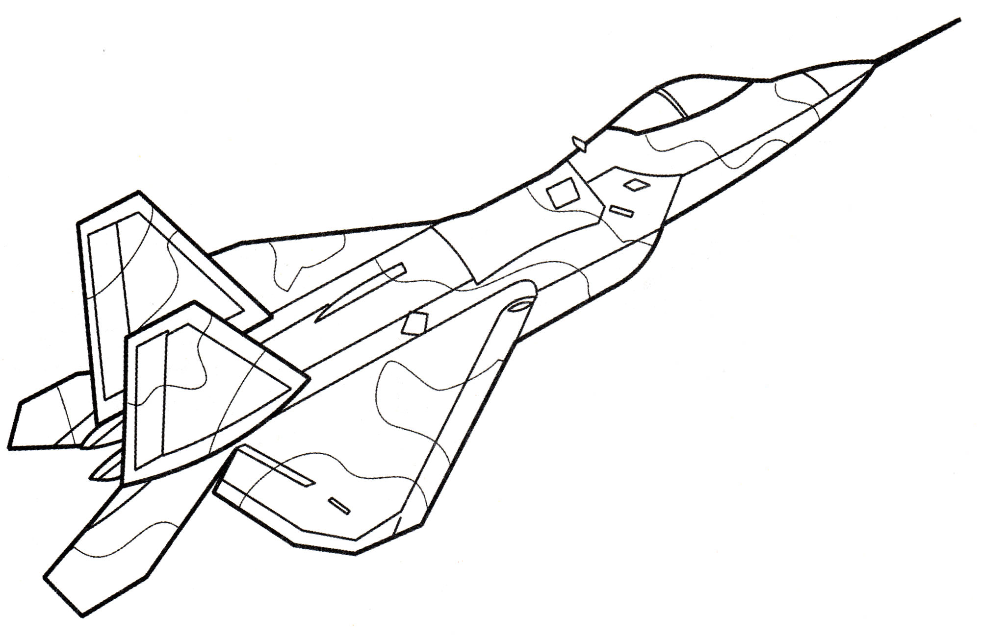 Розмальовка F-22 Raptor