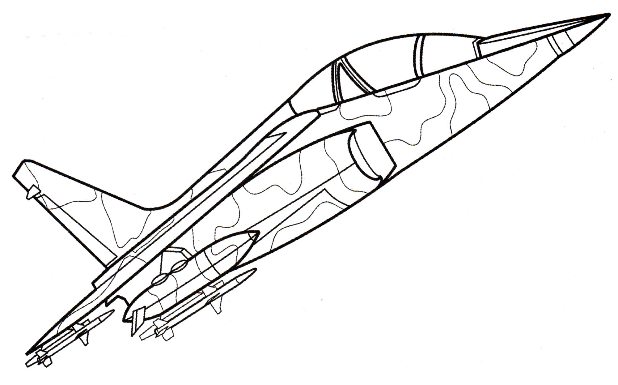 Розмальовка Легкий штурмовик Alpha Jet